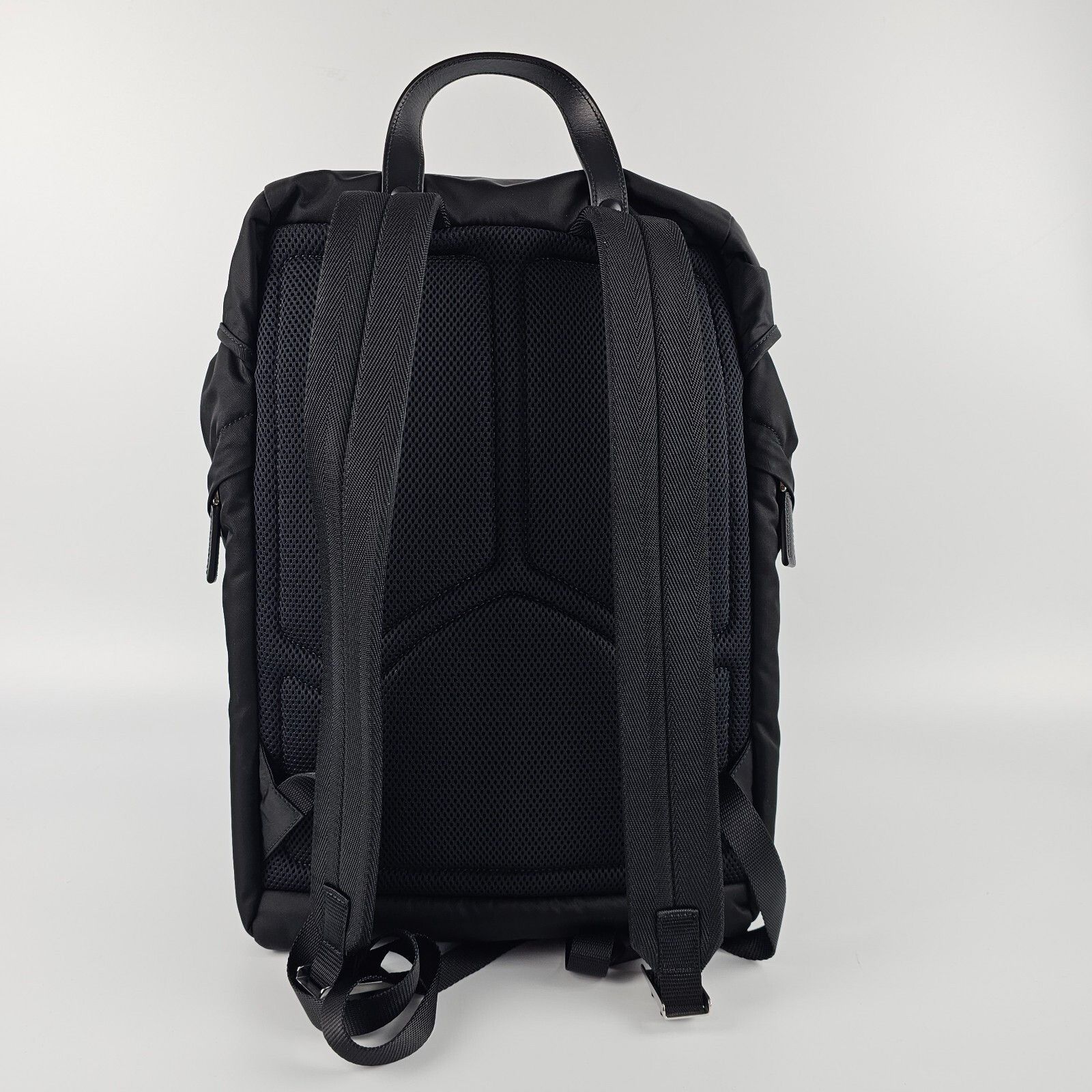 Prada PRADA $2500 Black Re-Nylon And Saffiano Leather Backpack New Size ONE SIZE - 5 Thumbnail