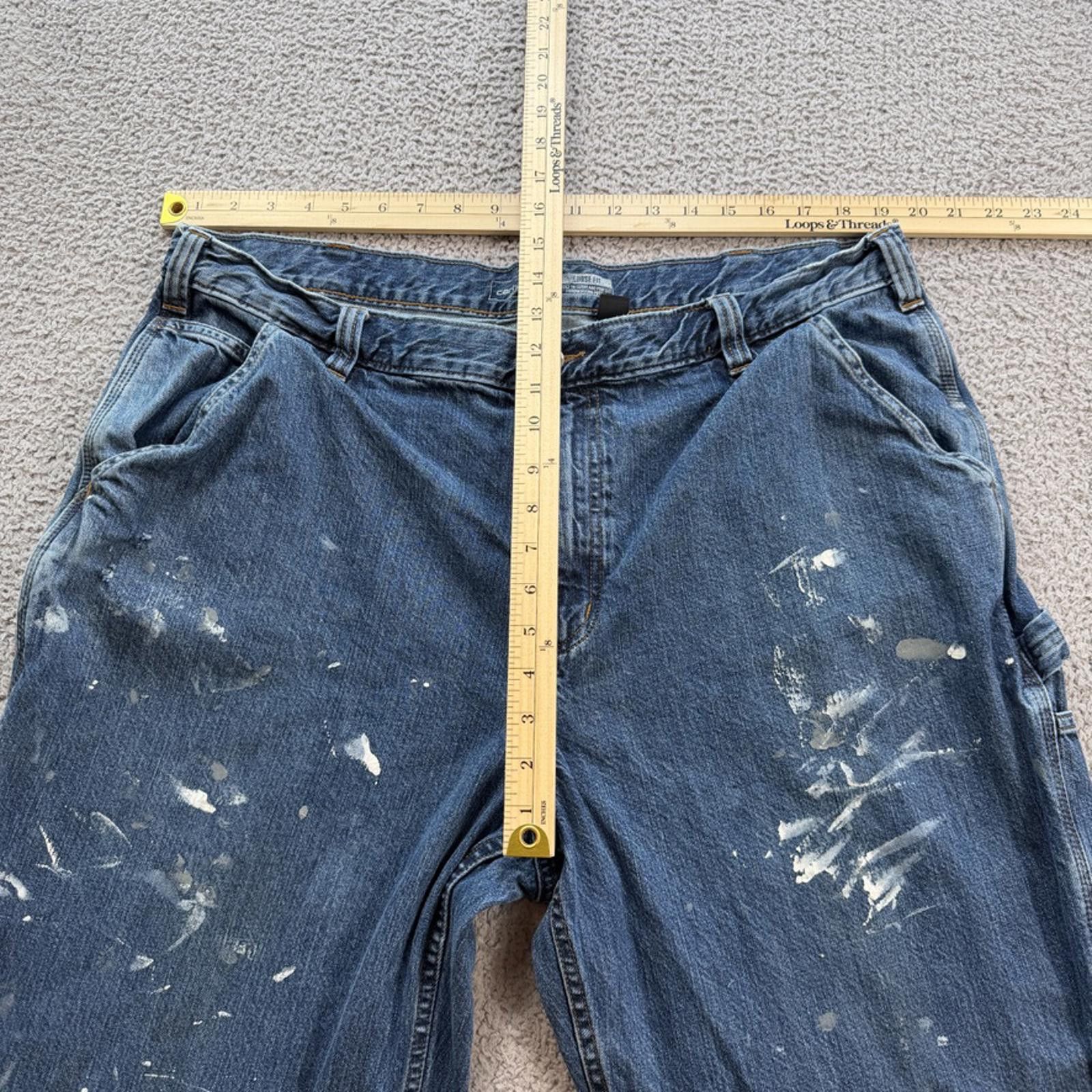 Carhartt Carhartt Loose Fit Carpenter Jeans 40x34 Distressed Paint Size US 40 / EU 56 - 3 Thumbnail