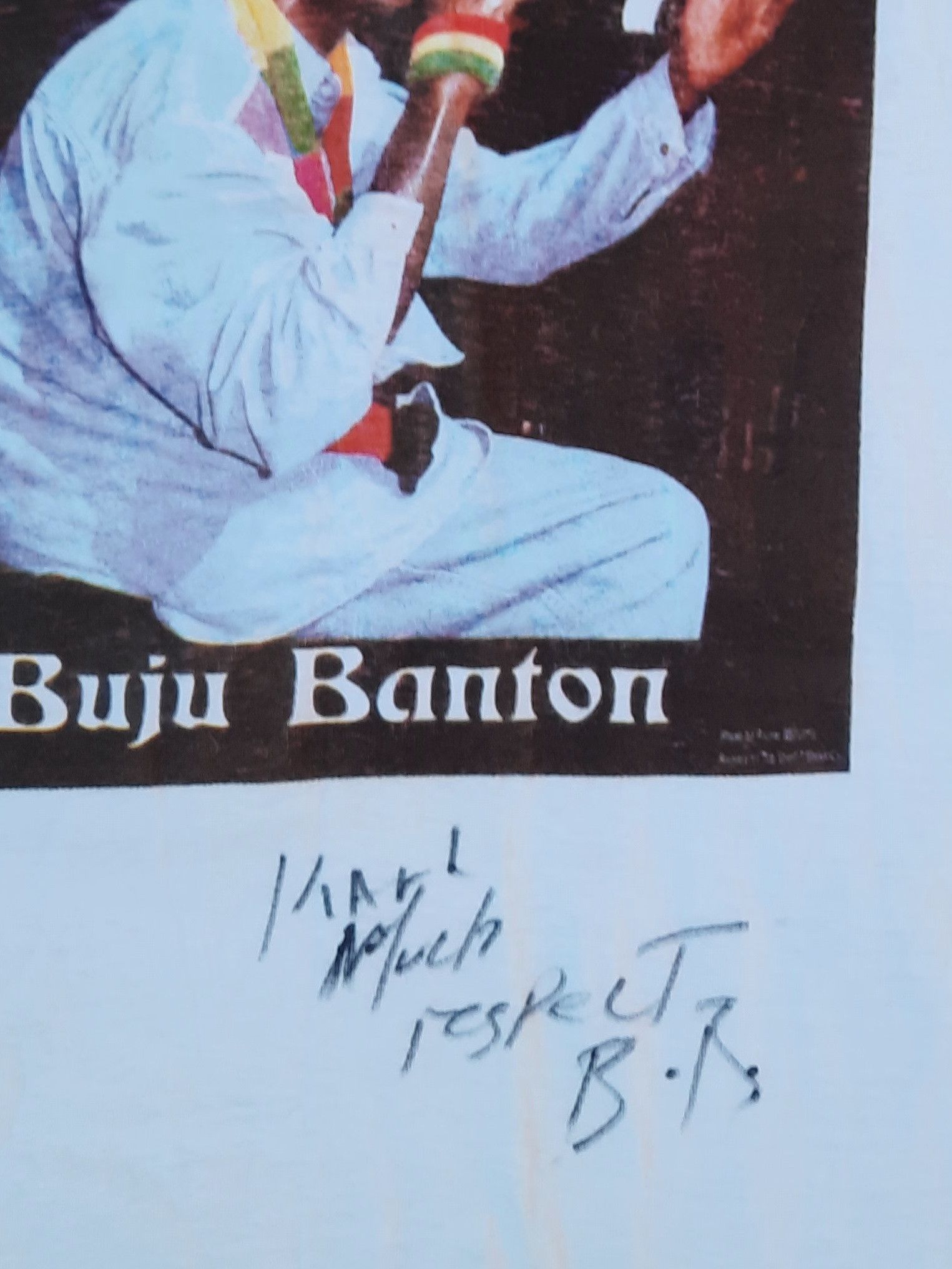 Band Tees 90s Buju Banton Til shiloh USA Dancehall Oneita Signed Rare Size US XL / EU 56 / 4 - 4 Thumbnail