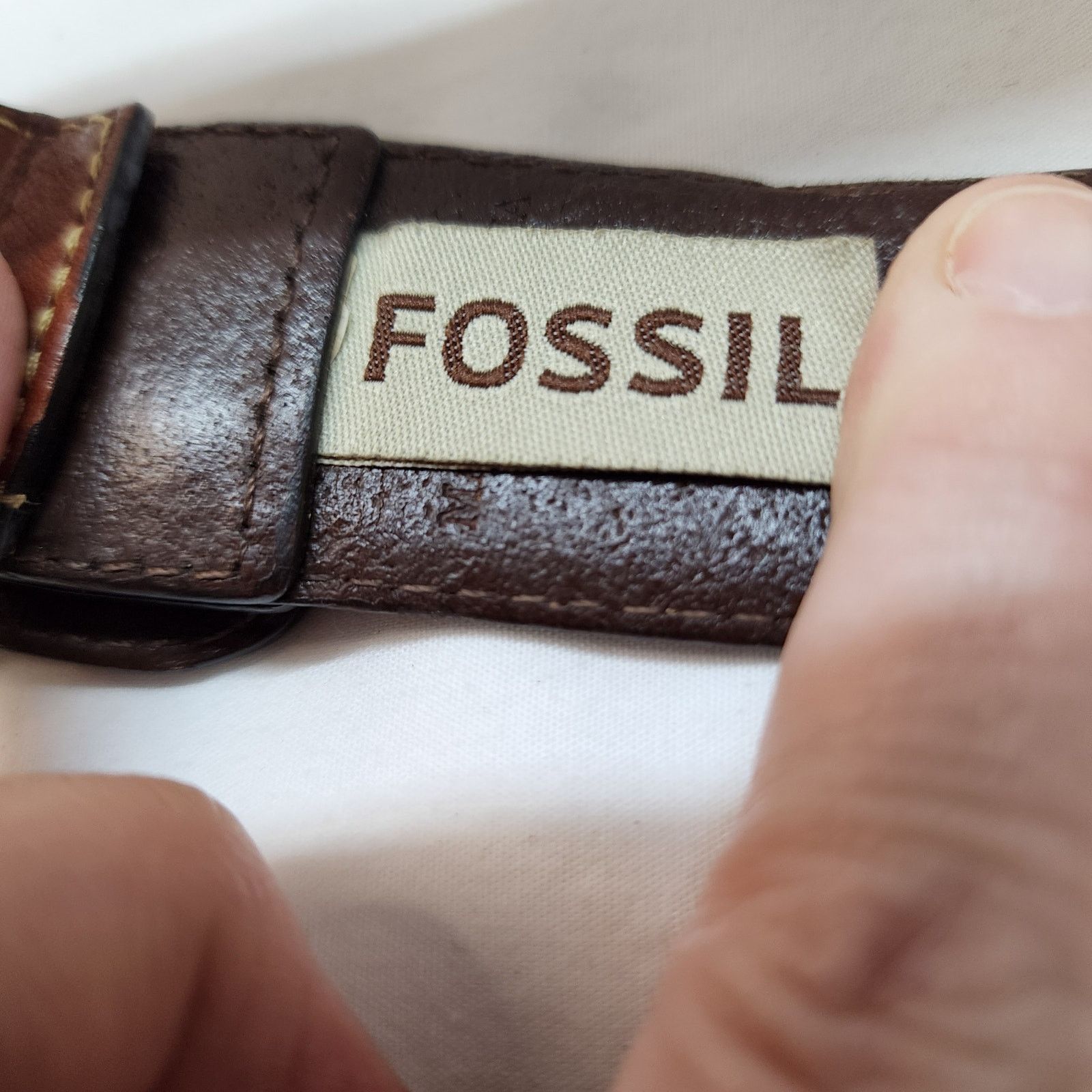 Fossil Fossil brown leather belt size 44 belt one hole was made b45 Size 44 - 9 Thumbnail