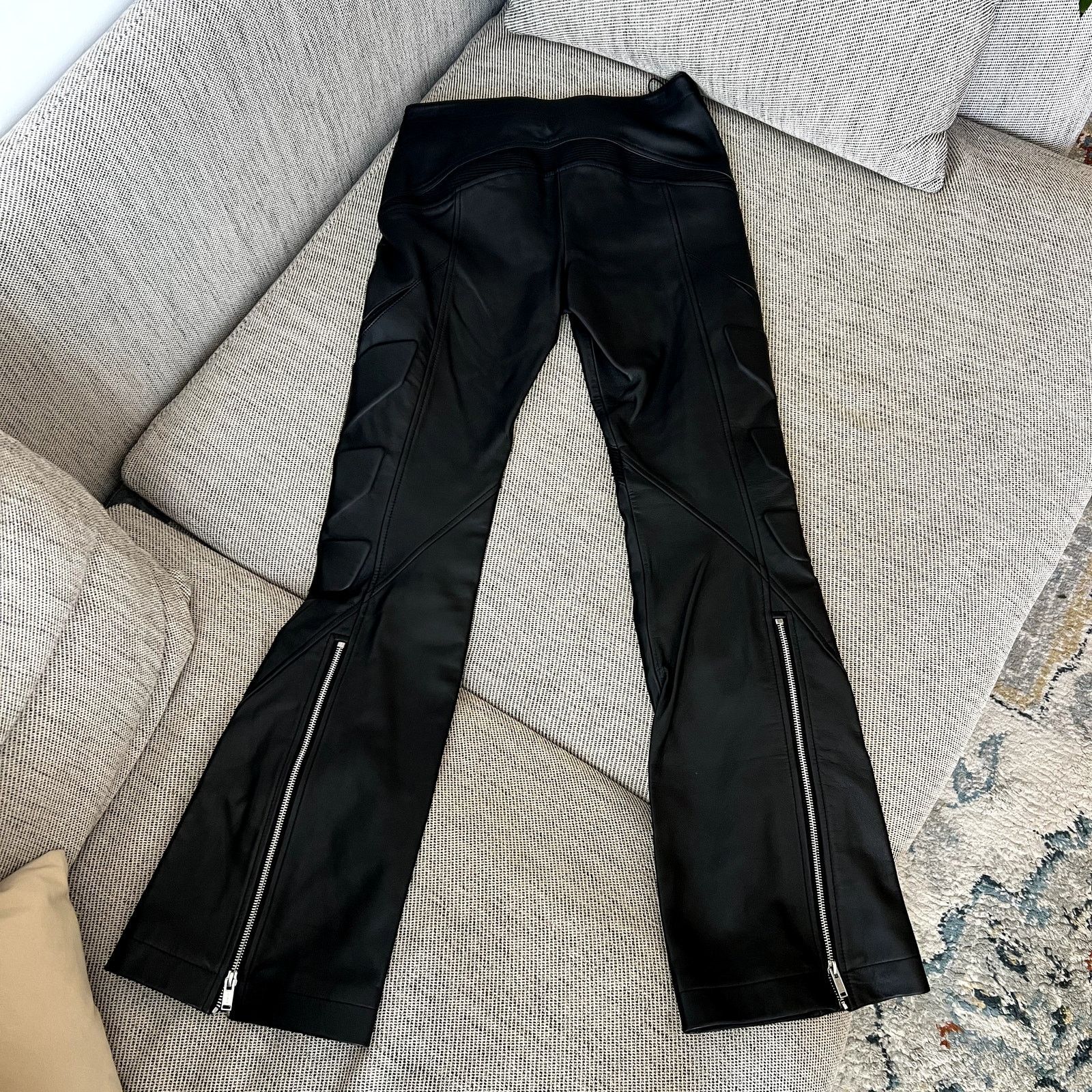 Dion Lee Dion Lee leather panelled flared pants black size XS 2 Size 24" / US 00 / IT 34 - 8 Thumbnail
