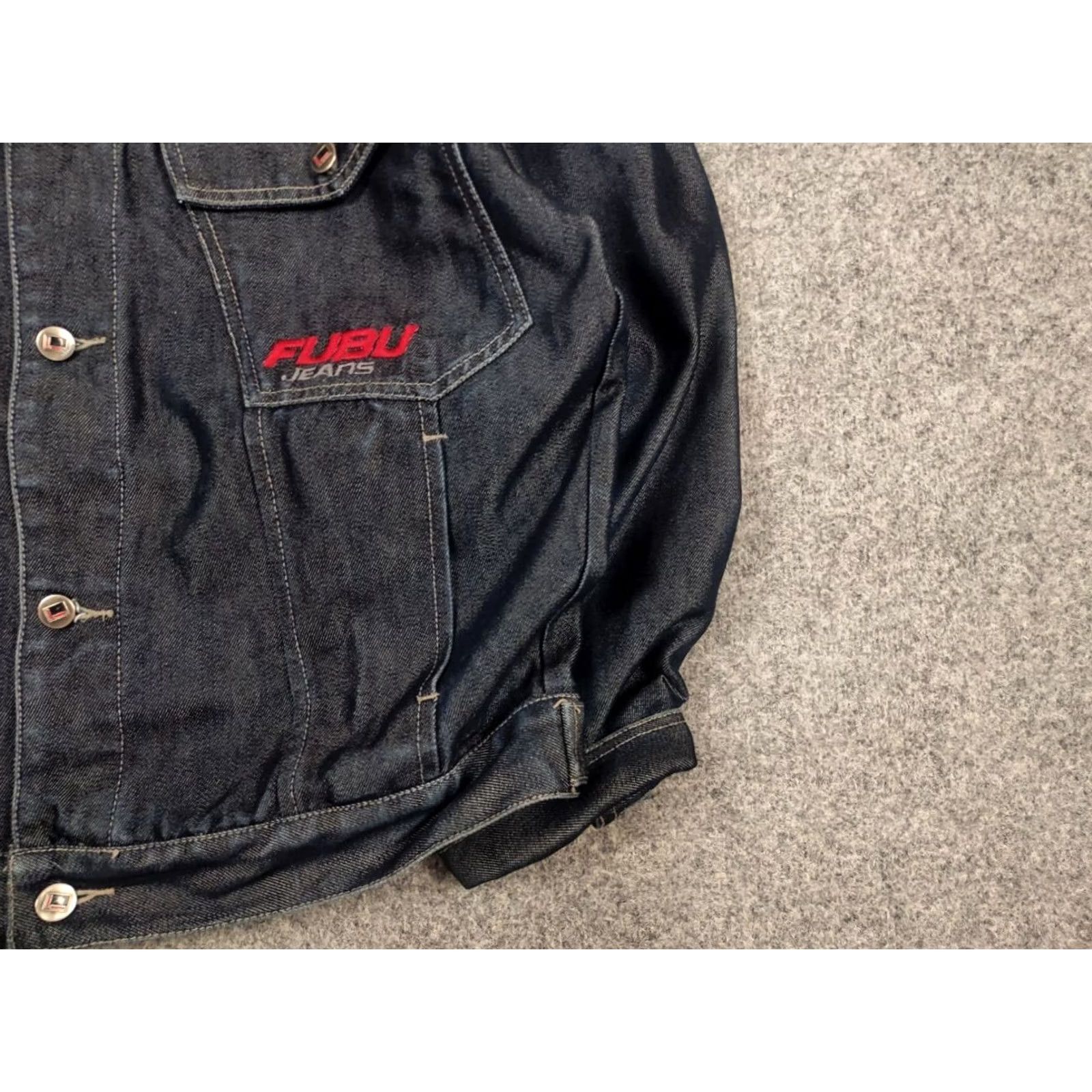 Fubu Vintage FUBU Indigo Denim Jacket Y2K Logo Collection Mens L Blue Cowboy Hip Hop 90s Vintage Jacket Size US L / EU 52-54 / 3 - 7 Thumbnail