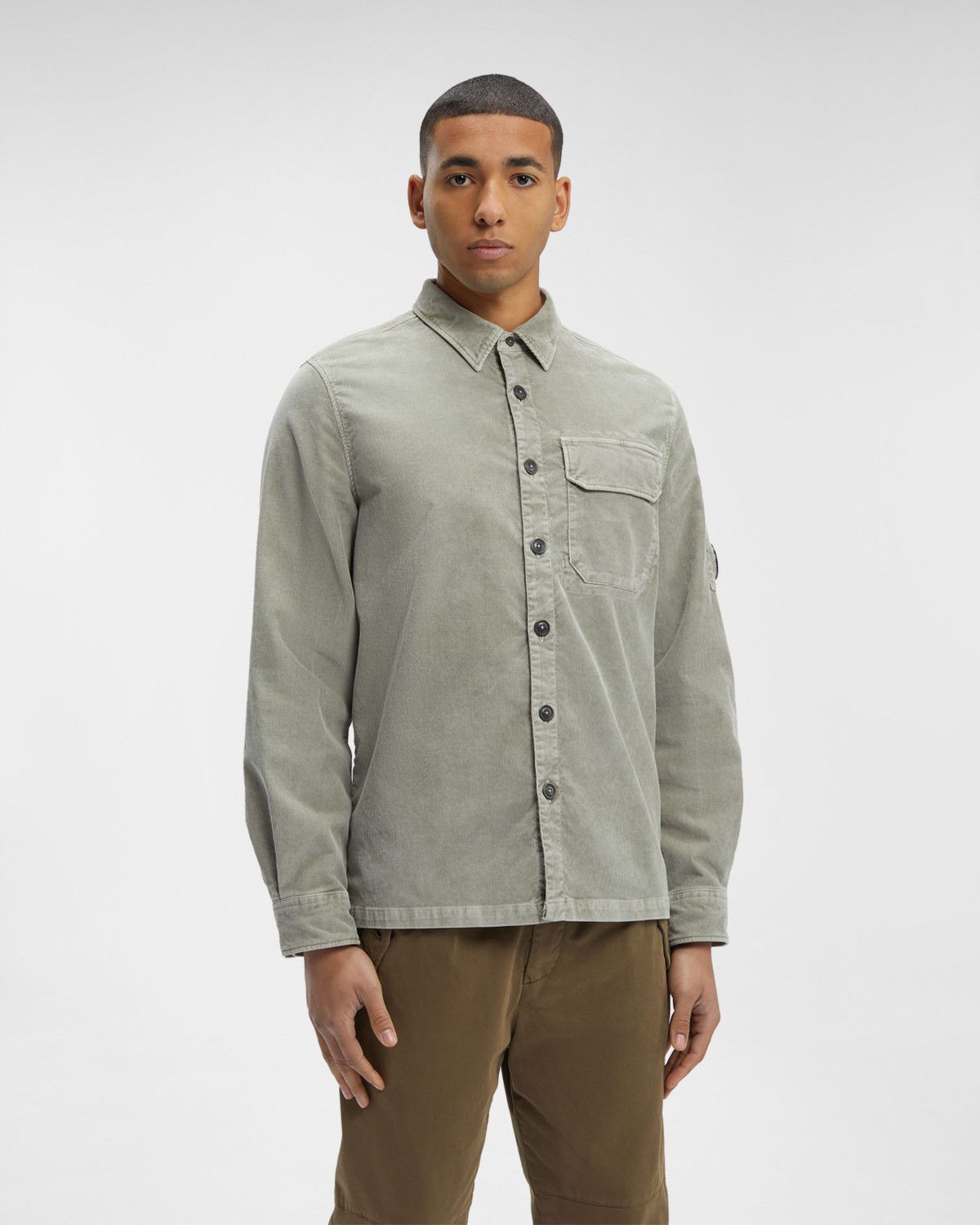 C.P. Company o1y1224 Solid Color Shirt in Sage Green Size US XXL / EU 58 / 5 - 2 Thumbnail