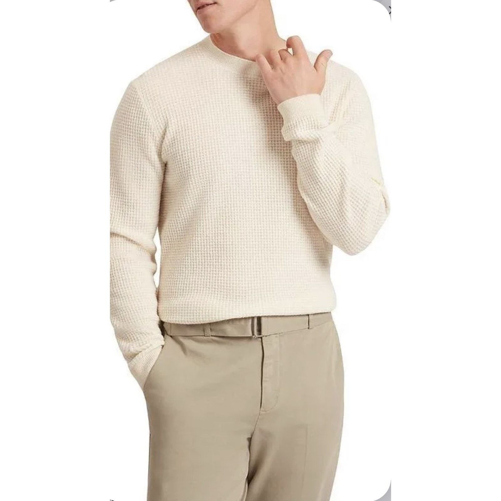 Ted Baker Ted Baker Mens Crewneck Waffle Stitch Knit Sweater Small Size US S / EU 44-46 / 1 - 1 Thumbnail
