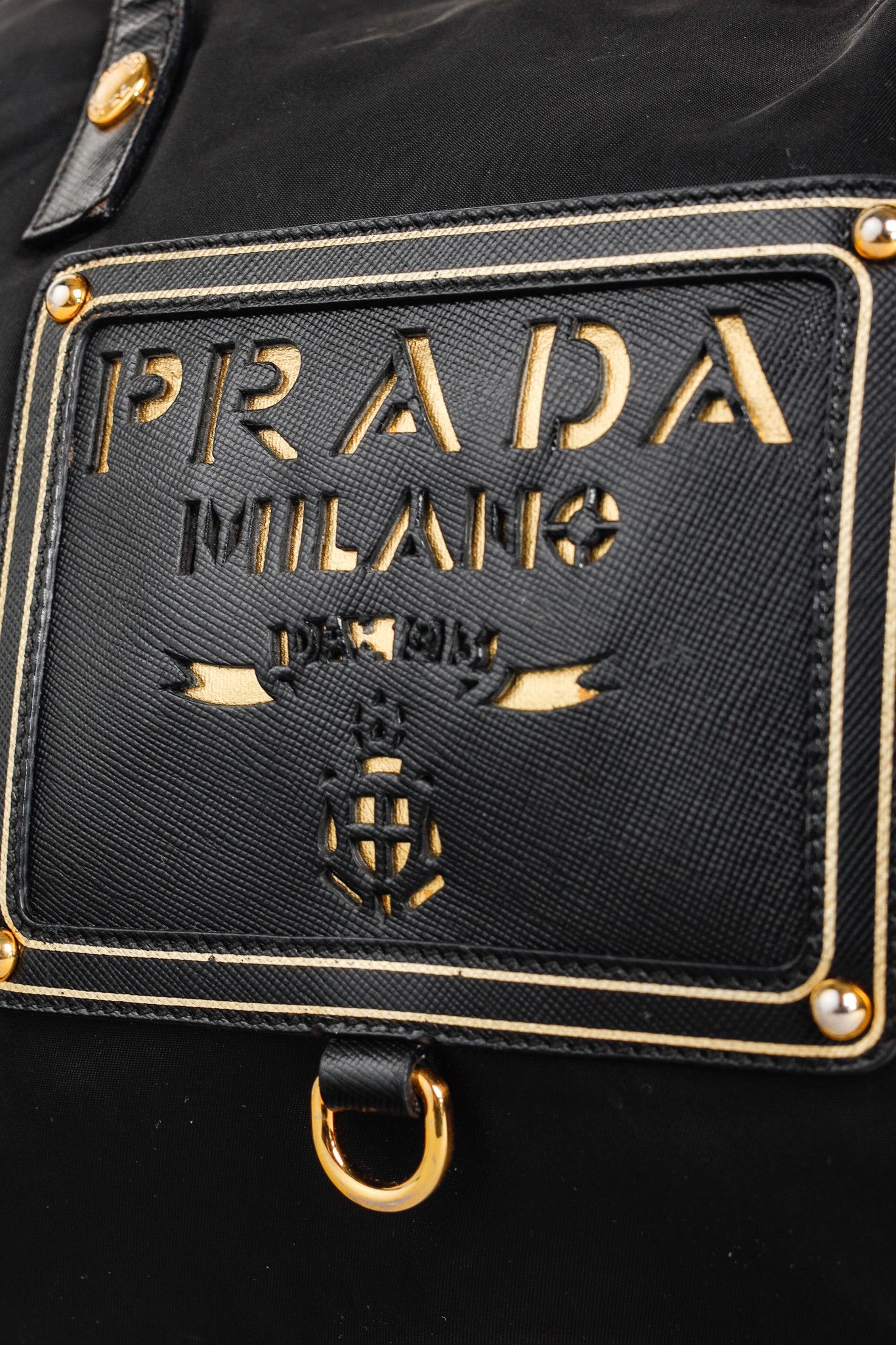 Prada Prada Vintage Tessuto Nylon Saffiano Stencil Logo Bag Size ONE SIZE - 9 Thumbnail