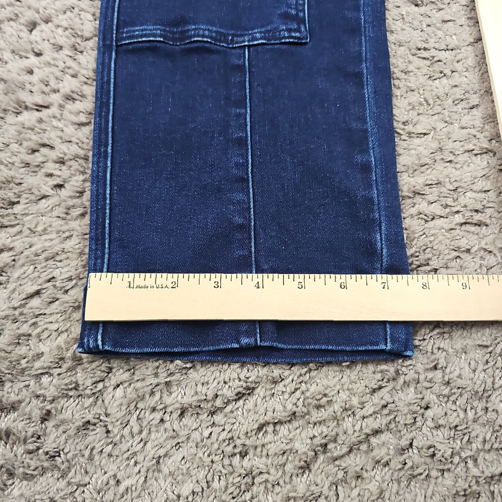 Doublet Judy Blue Jeans Womens 9 Straight Dark Stretch Double Knee Workwear Casual 26x29 Denim Cotton Polyester Spandex 29 Inseam Size 30" / US 8 / IT 44 - 6 Thumbnail