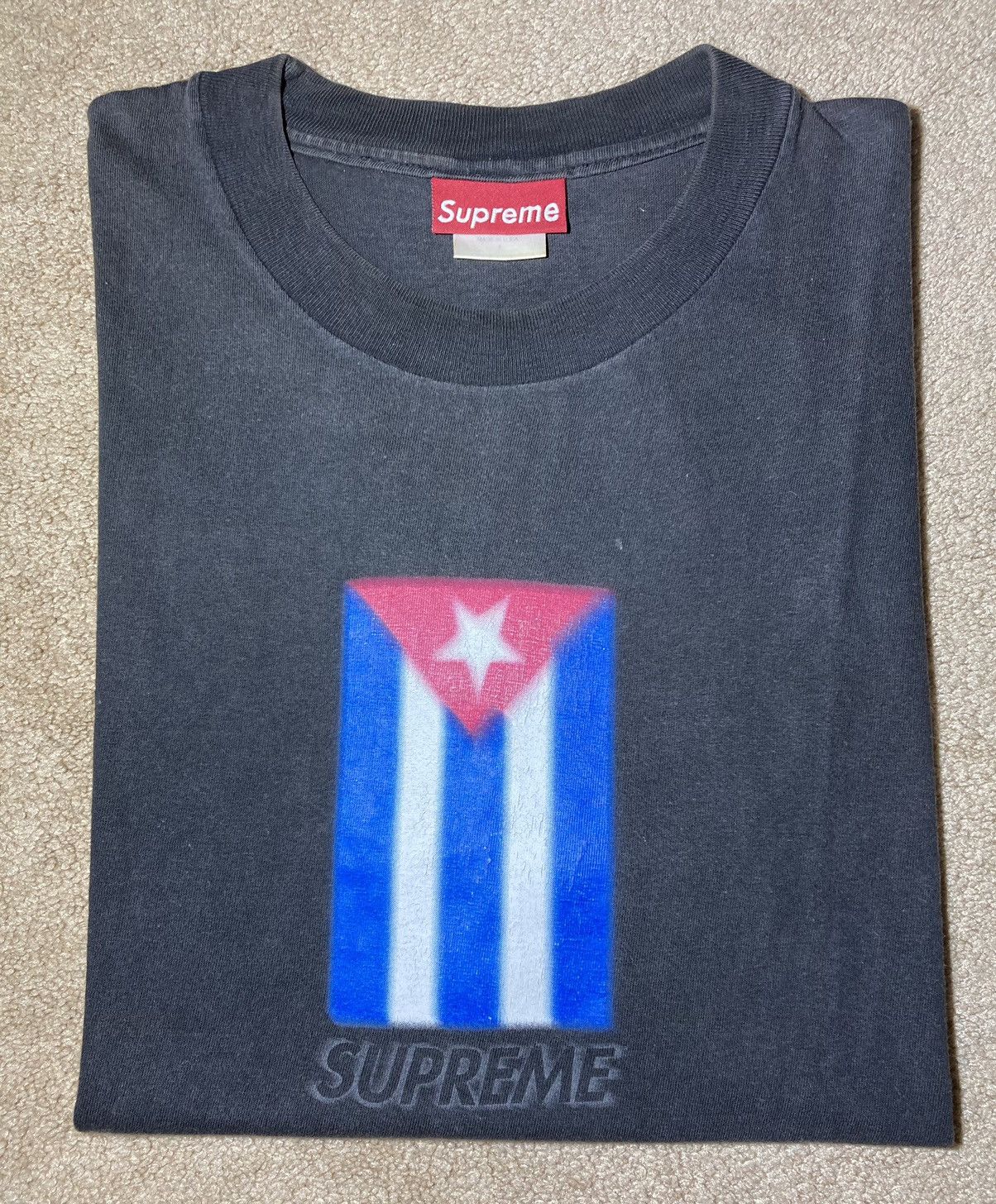 image of 1997 Supreme Sarcastic Cuba Che Guevara Collab Fidel Castro in Black, Men's (Size Large)