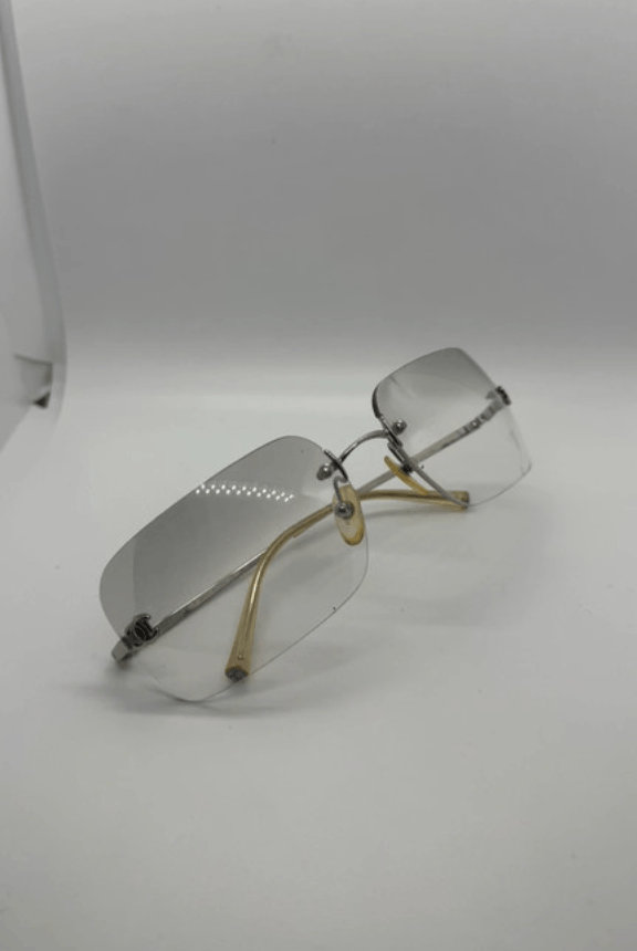 Chanel × Vintage CHANEL 4017 Sunglasses Rimless Rhinestone 4017 Vintage Size ONE SIZE - 2 Thumbnail