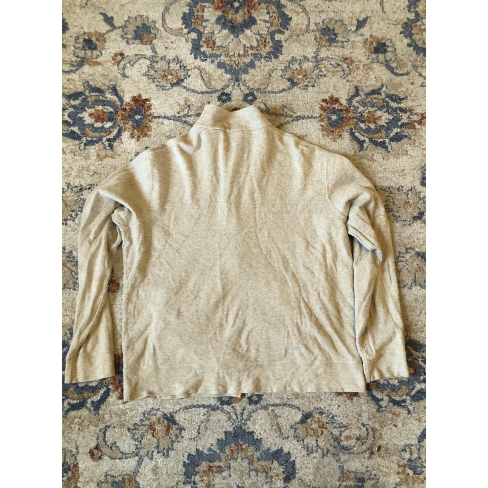 Ralph Lauren Polo Ralph Lauren Jacket Full Zip Men's L Beige Solid Cotton Knit Casual Size US L / EU 52-54 / 3 - 6 Thumbnail