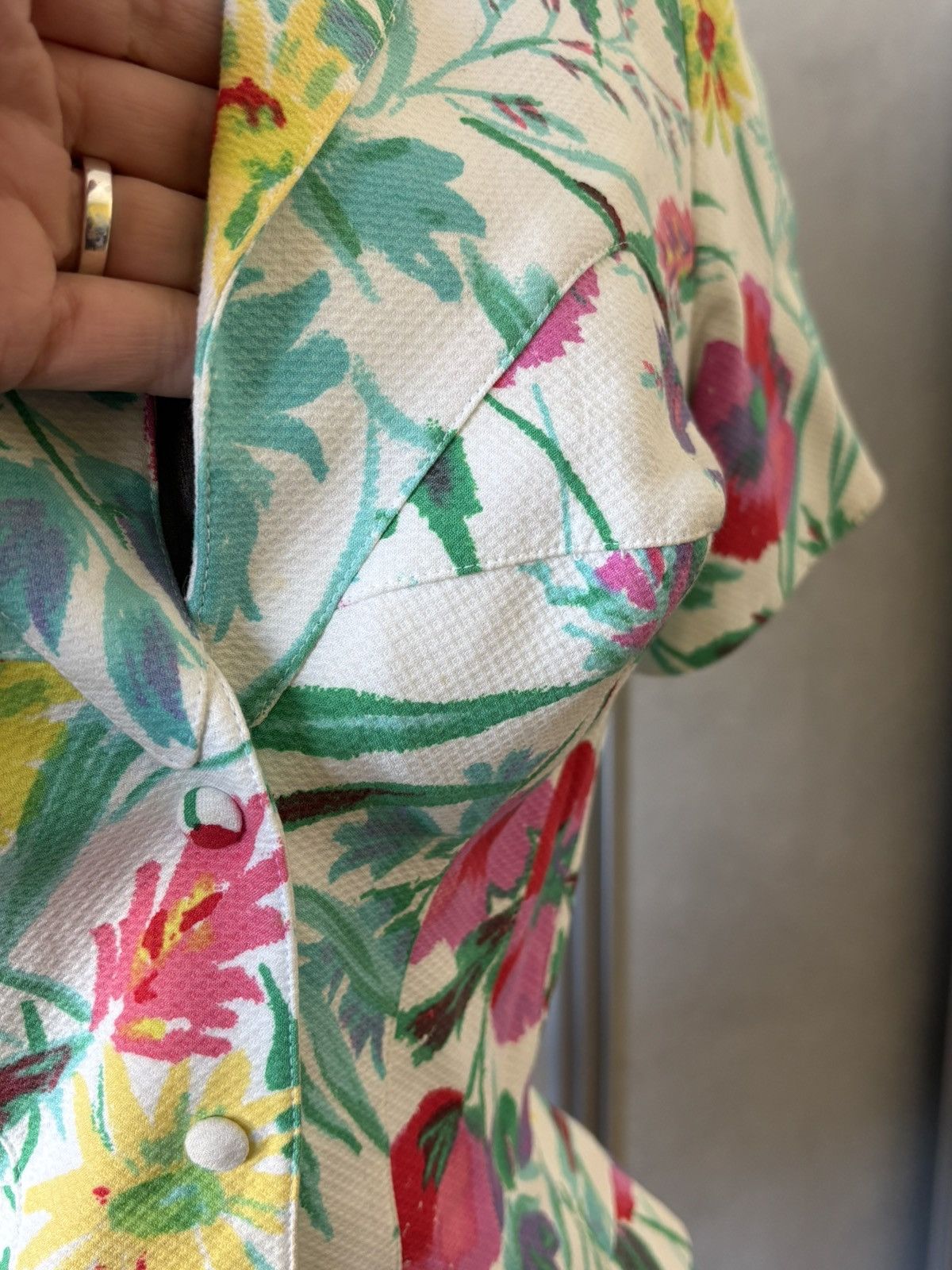 Thierry Mugler Thierry Mugler Couture Floral Sculpted Jacket – Summer 1997 Size S / US 4 / IT 40 - 4 Thumbnail