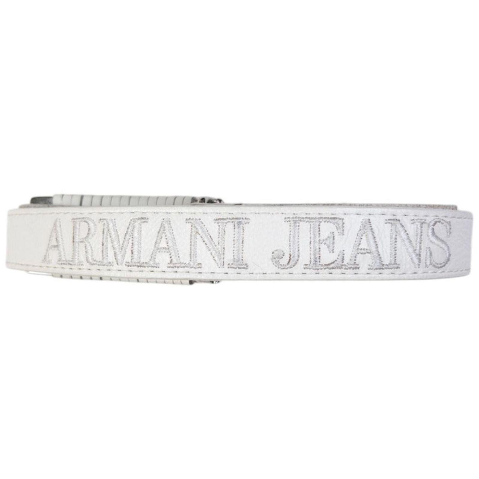 Other Vintage Armani Jeans Embroidered Leather Belt Size W34 Size ONE SIZE - 1 Thumbnail