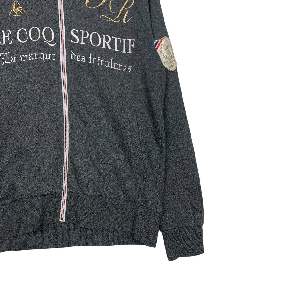 Le Coq Sportif LE COQ SPORTIF Big Logo Zipper Hoodies Sweatshirt #2232-C99 Size US M / EU 48-50 / 2 - 4 Thumbnail
