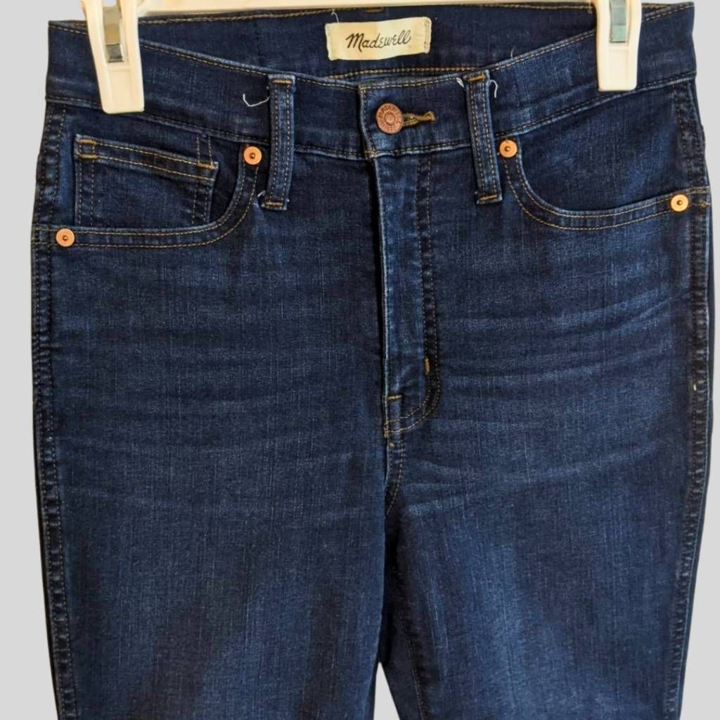 Madewell Madewell 10" High-Rise Skinny Jeans Size 26 Dark Wash Stretch Denim Women's Size 26" / US 2 / IT 38 - 9 Thumbnail