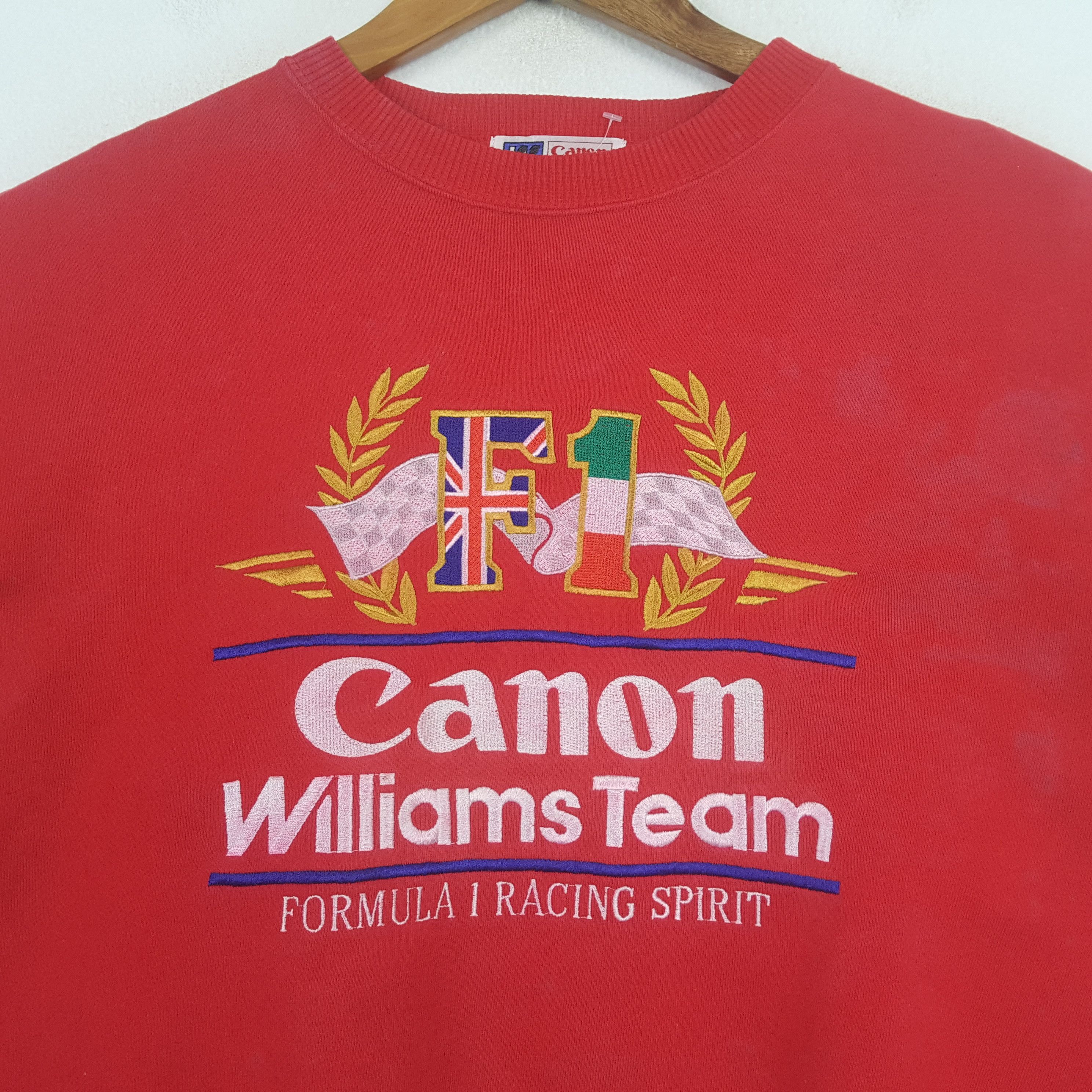 Canon × Vintage Vintage CANON WILLIAMS F1 Racing Team Sweatshirt C295N6 Size US M / EU 48-50 / 2 - 2 Thumbnail