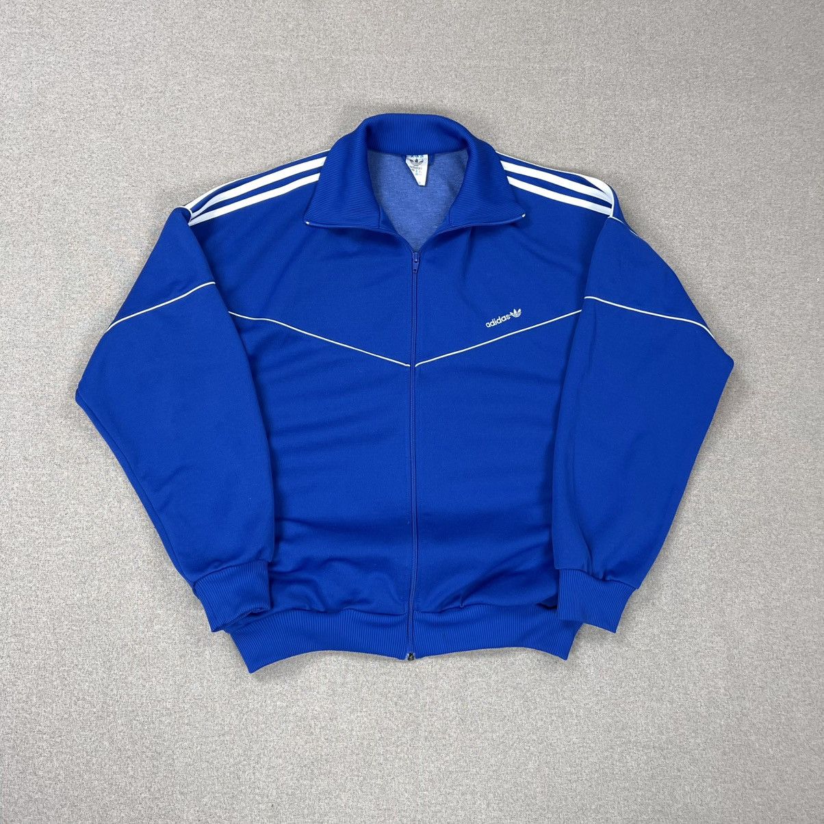 Adidas VINTAGE 80s ADIDAS TRACK JACKET TRACKSUIT TOP ZIP RETRO Size US XXL / EU 58 / 5 - 1 Thumbnail