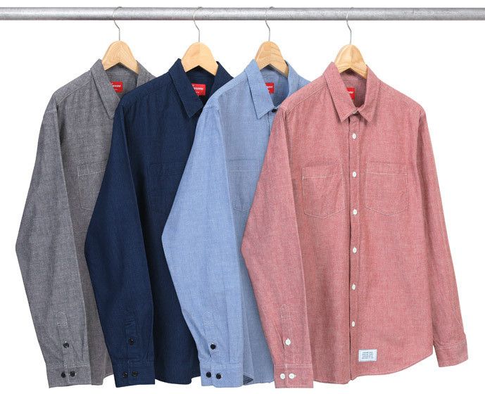 Supreme Two Pocket Chambray Shirt FW 2011 Size US M / EU 48-50 / 2 - 4 Thumbnail