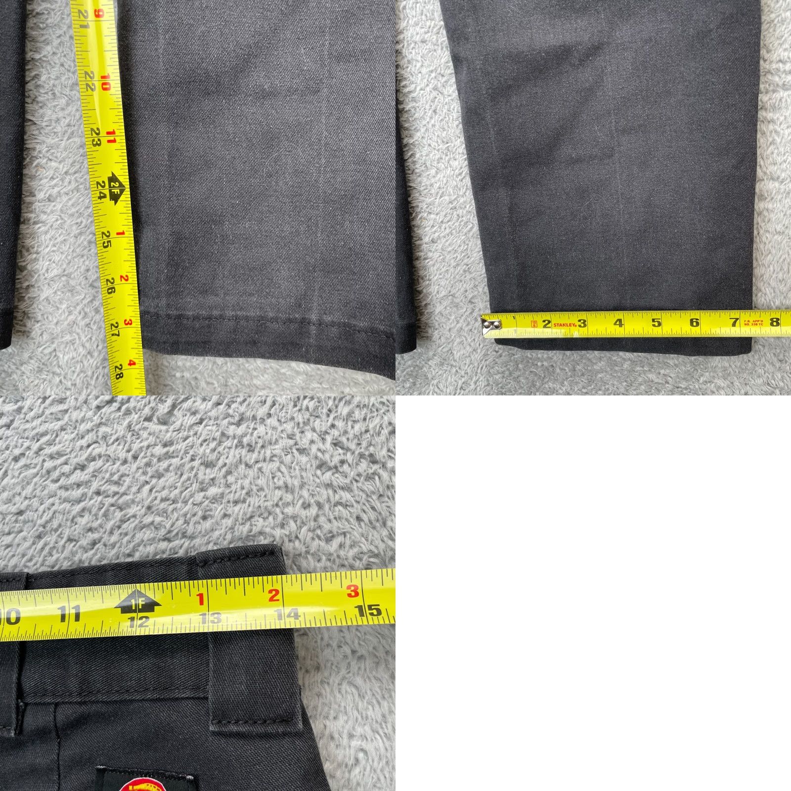 Dickies Dickies Pants Mens 29x30 Black Flex 850 Slim Fit Tapered Leg Chino Cotton Casual Sl m Size US 29 - 8 Thumbnail