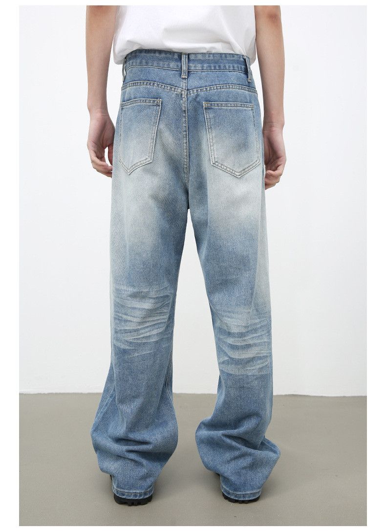 Japanese Brand × Jean Light blue vintage washed wide-leg versatile loose jeans Size US 32 / EU 48 - 6 Thumbnail