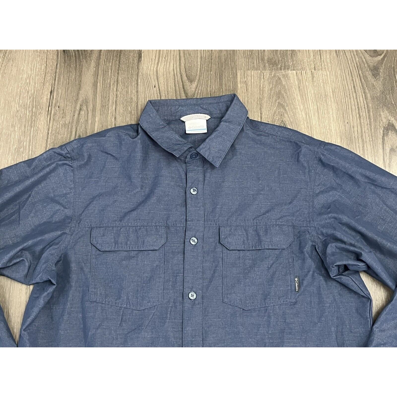Columbia COLUMBIA Shirt Men's Large Blue Omni-Wick Stretch Sports Cam Size US L / EU 52-54 / 3 - 3 Thumbnail