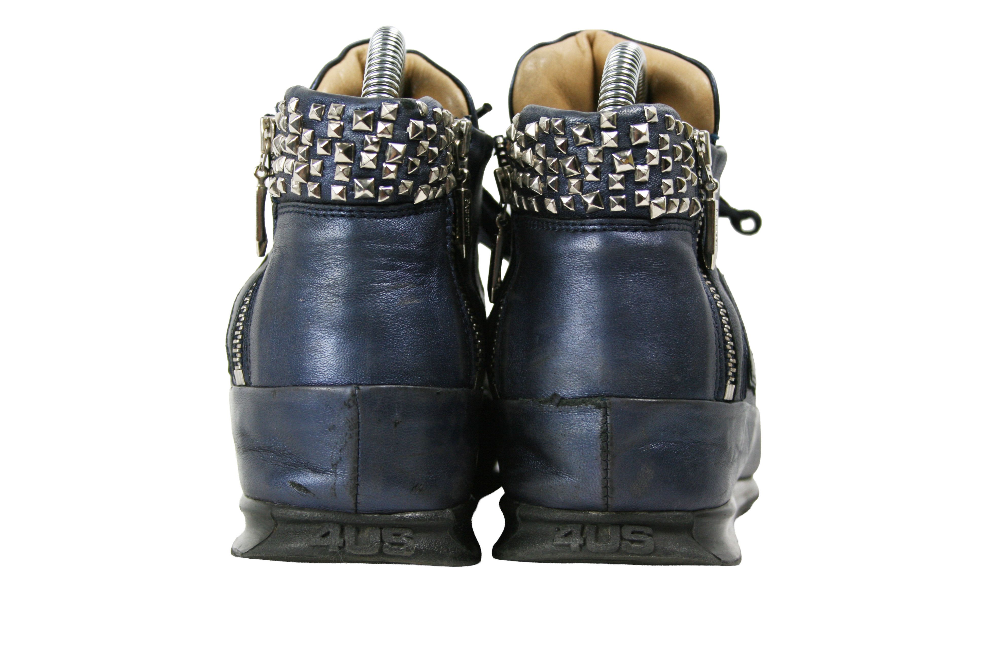 Paciotti 00S Y2K Rockstuds Side Zip Sneakers Vintage Size US 7 / IT 37 - 9 Thumbnail