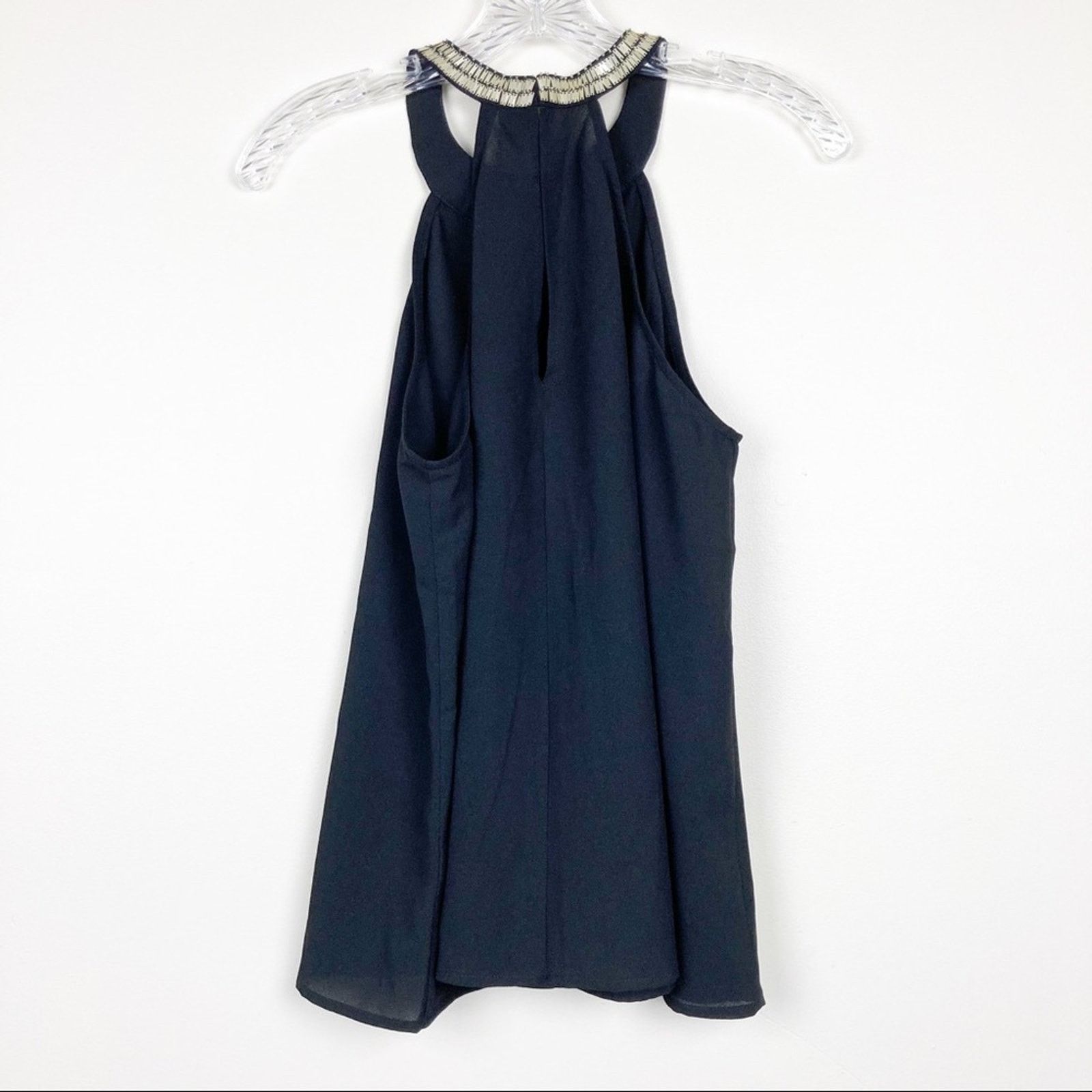 Other Paper Crane Black Sleeveless High Neck Blouse Sz M Size M / US 6-8 / IT 42-44 - 5 Thumbnail