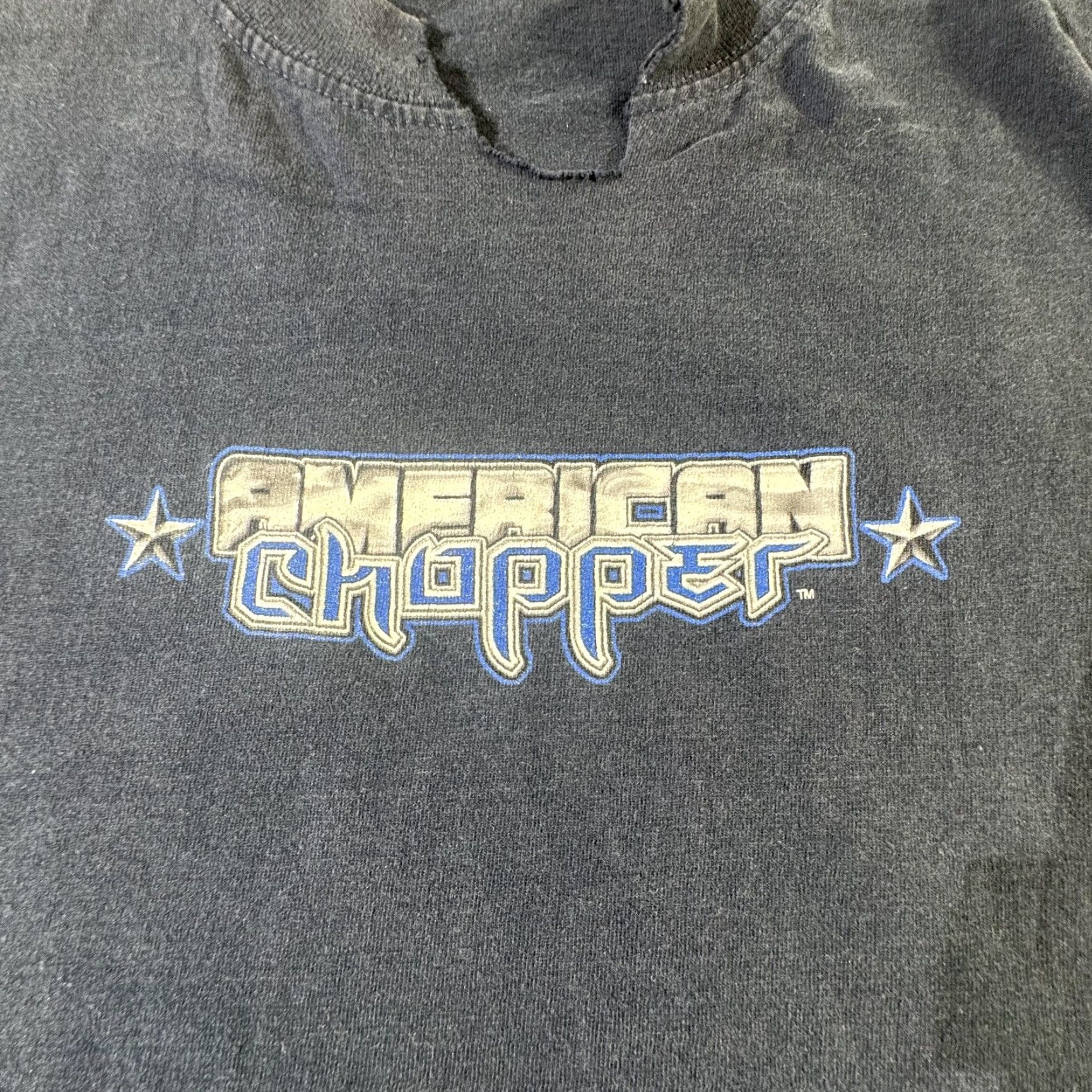 Vintage VINTAGE American Chopper T-Shirt Mens Large Sleeveless Motorcycle Graphic 90s Raw Cut Muscle Tee Blue Size US L / EU 52-54 / 3 - 2 Thumbnail