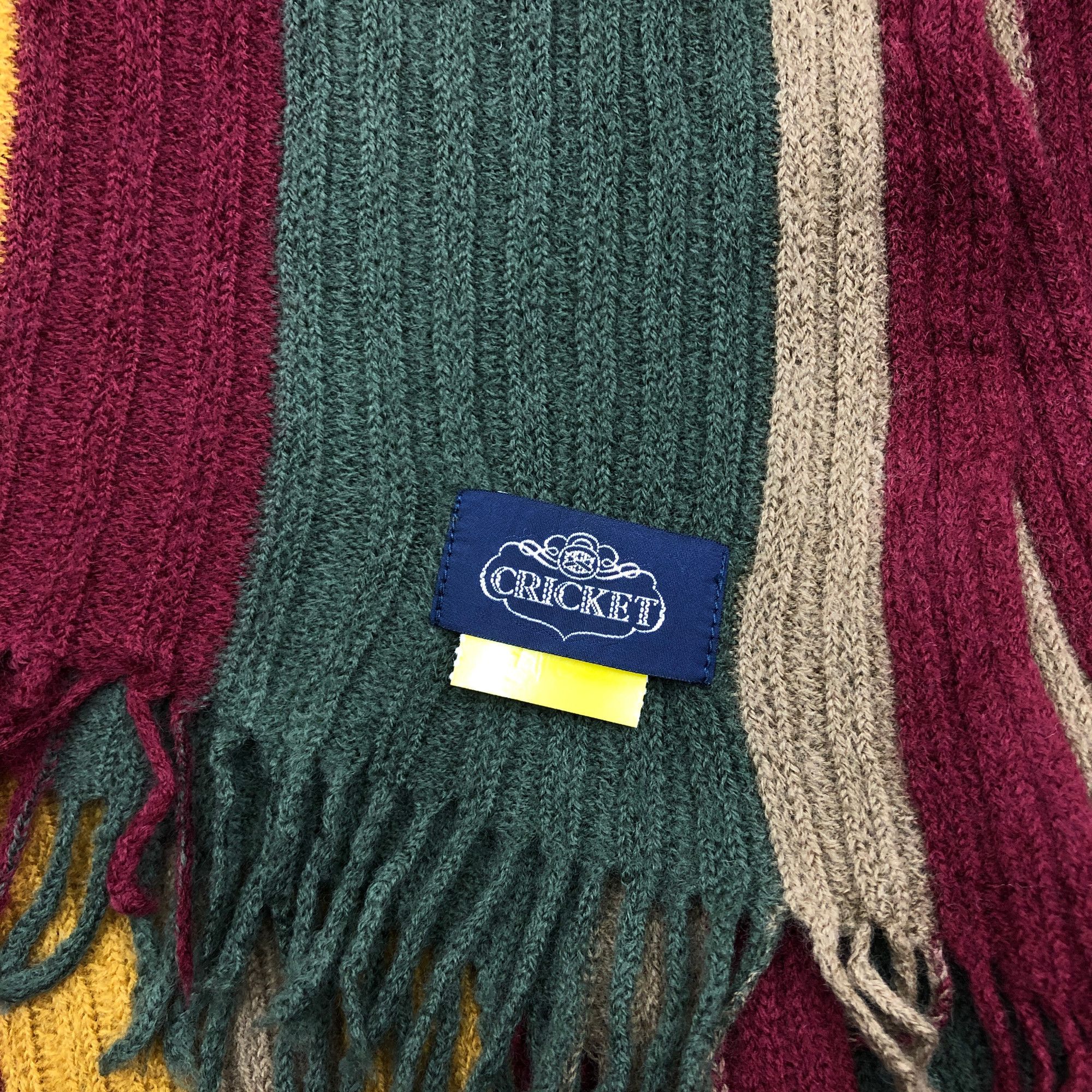 Japanese Brand Vintage Cricket Scarf Muffler Knit Wool Ribbed Knit Scarves Size ONE SIZE - 5 Thumbnail
