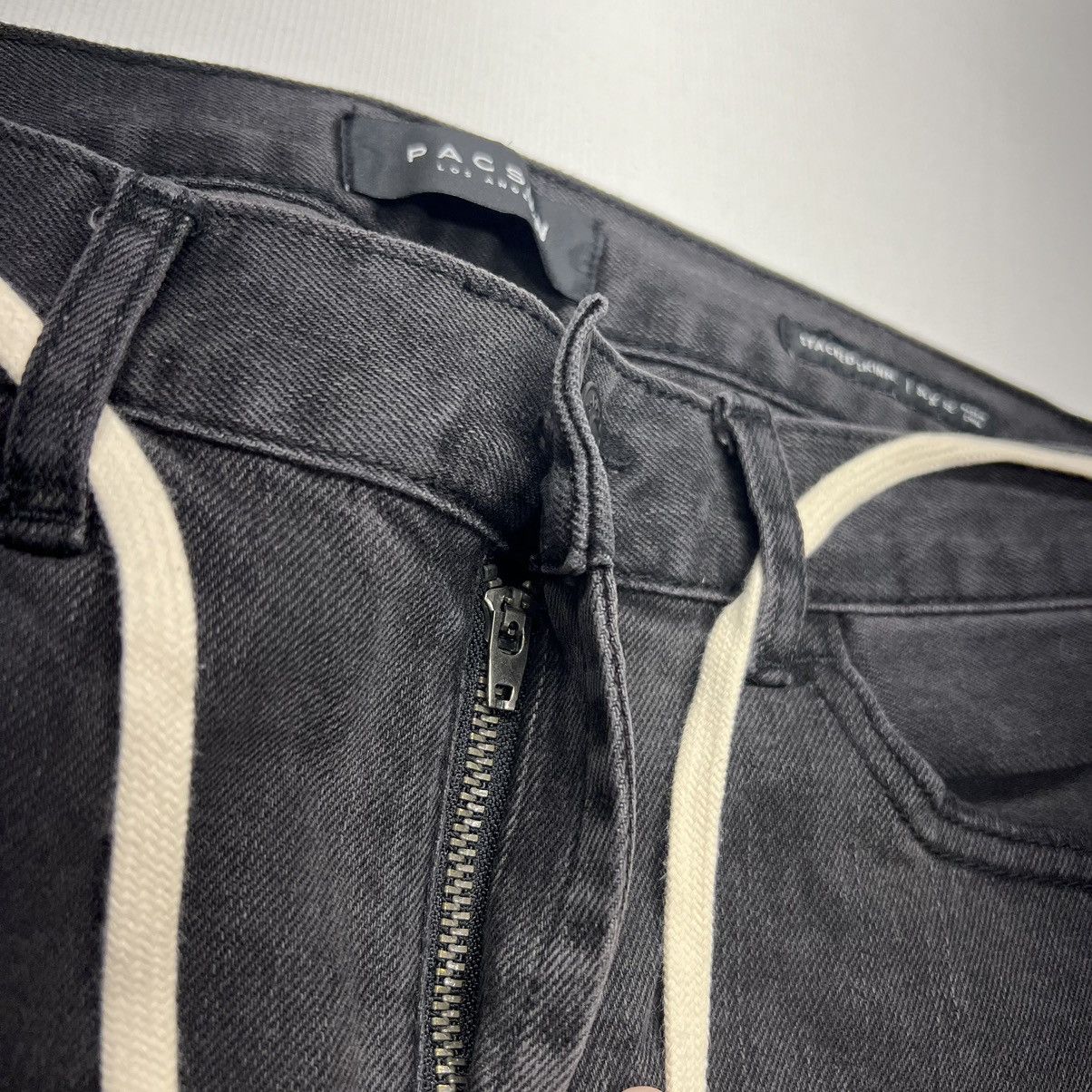 Pacsun Pacsun Jeans Black Stacked Skinny Drawstring Zip Side Stripe Size US 30 / EU 46 - 7 Thumbnail
