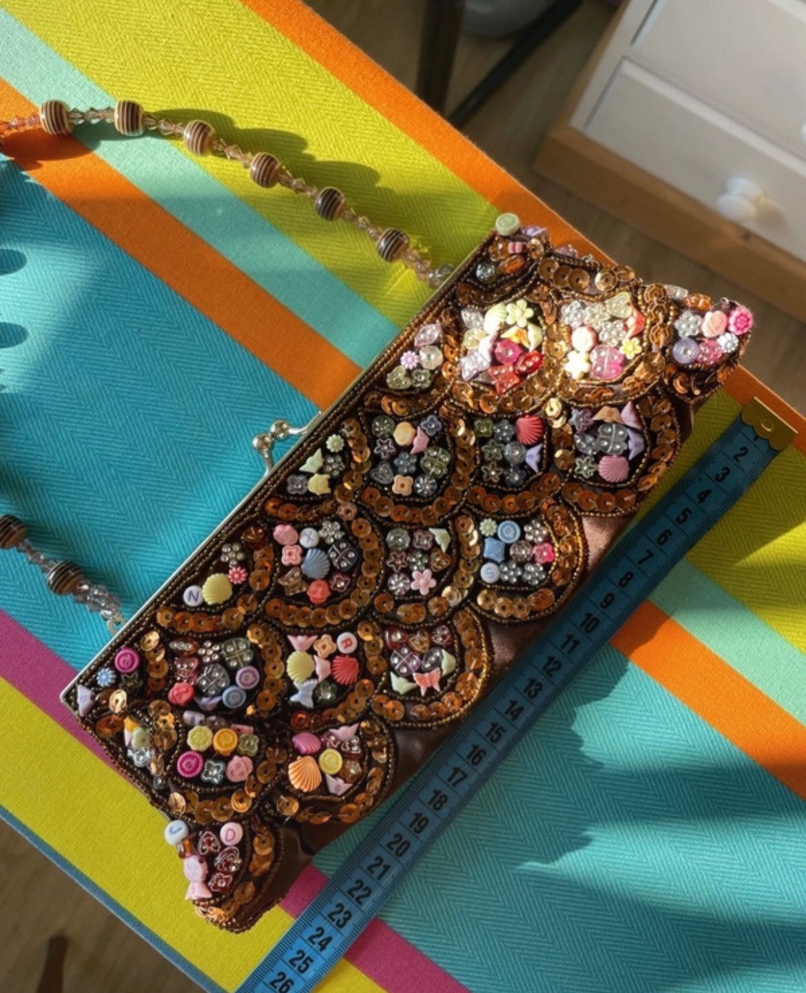 Vintage Small Mini Bag Vintage Decorated Bling Size ONE SIZE - 6 Thumbnail