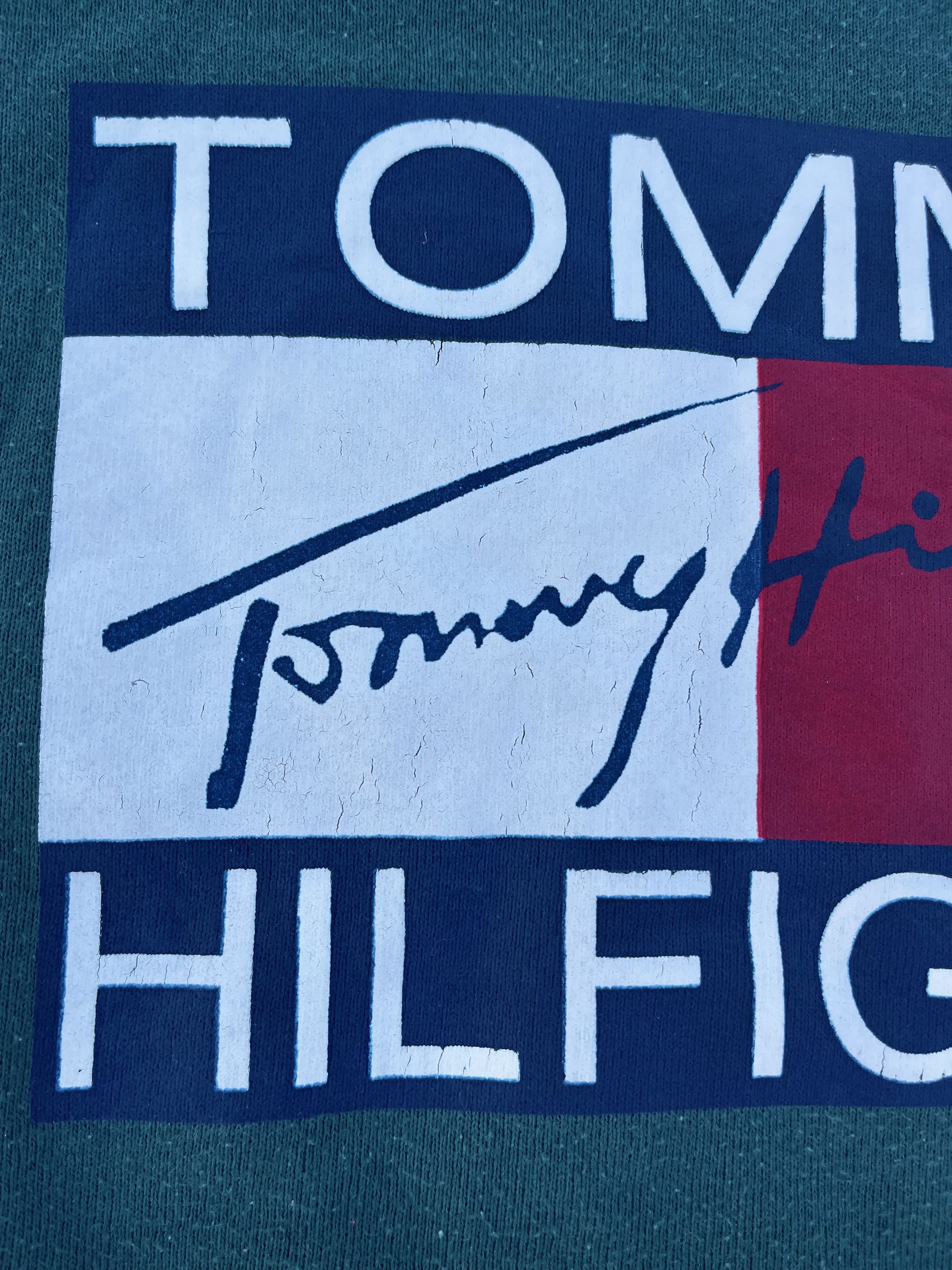 Tommy Hilfiger × Vintage 90's Vintage Tommy Hilfiger Bootleg Rap Hip Hop Sweatshirt Size US XL / EU 56 / 4 - 6 Thumbnail