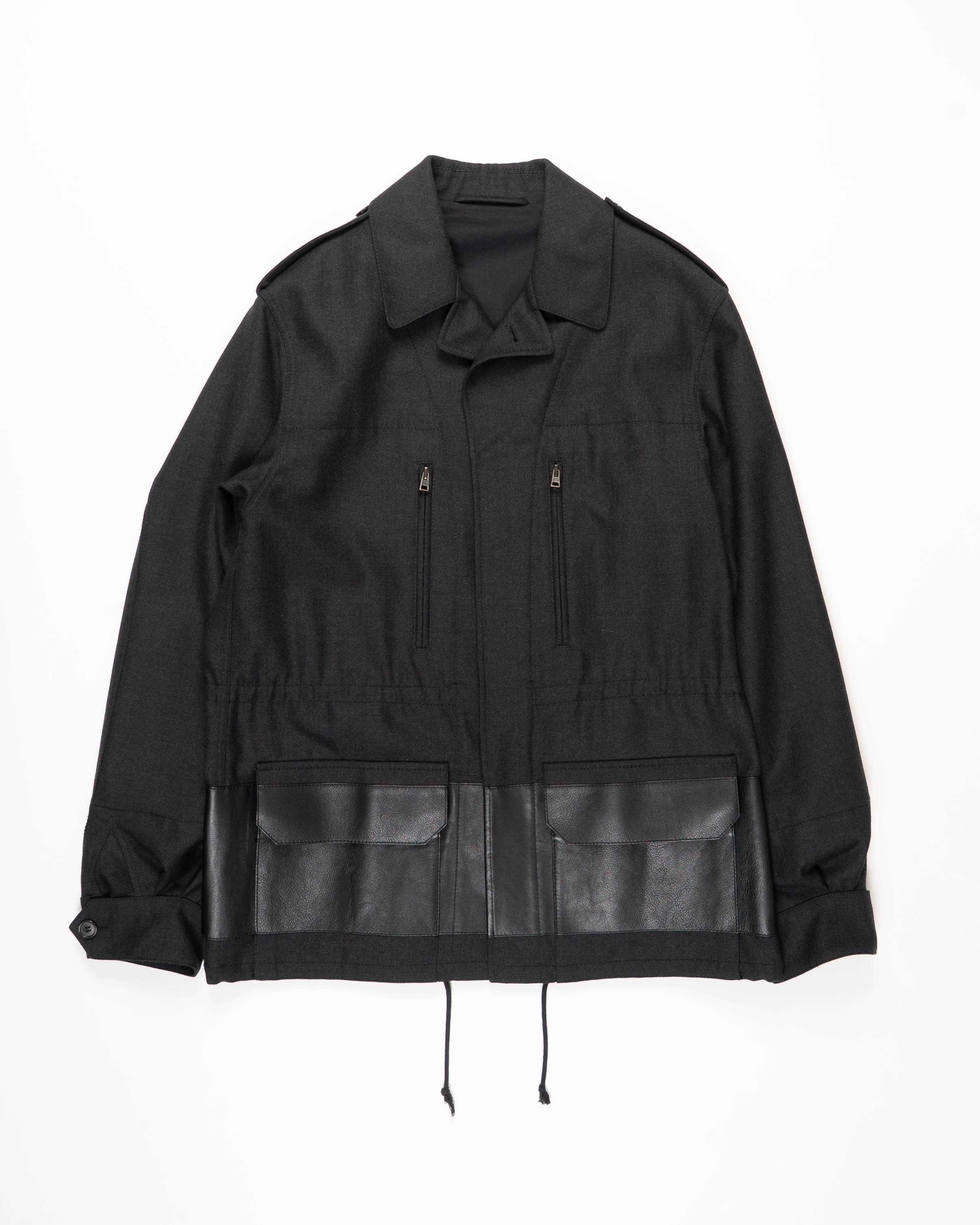 Berluti FW18 Oversized Military Jacket in Black Cotton Size US M / EU 48-50 / 2 - 1 Thumbnail