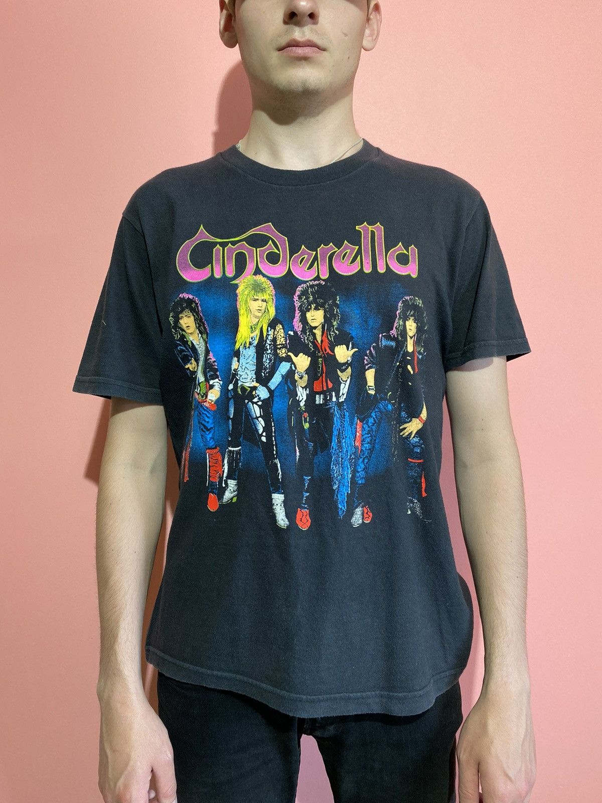 Cinderella 公認ジャパンツアー 1990年 Tシャツ Cinderella】ロックTシャツ メンズ バンドTシャツ メンズ