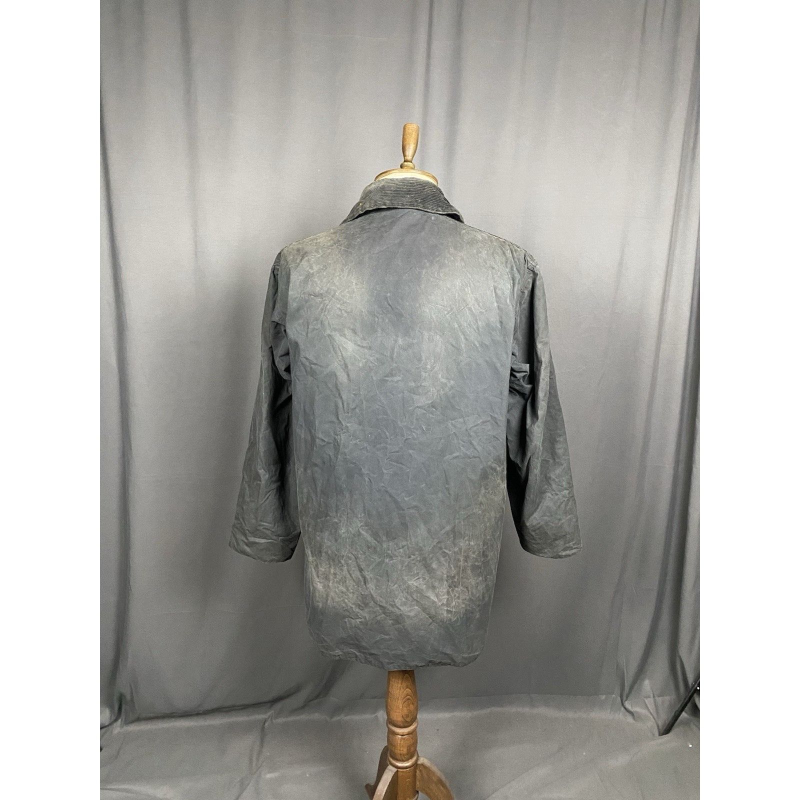 Barbour Barbour Border Vintage Men's Blue Waxed Jacket Size C44 Size US L / EU 52-54 / 3 - 8 Thumbnail