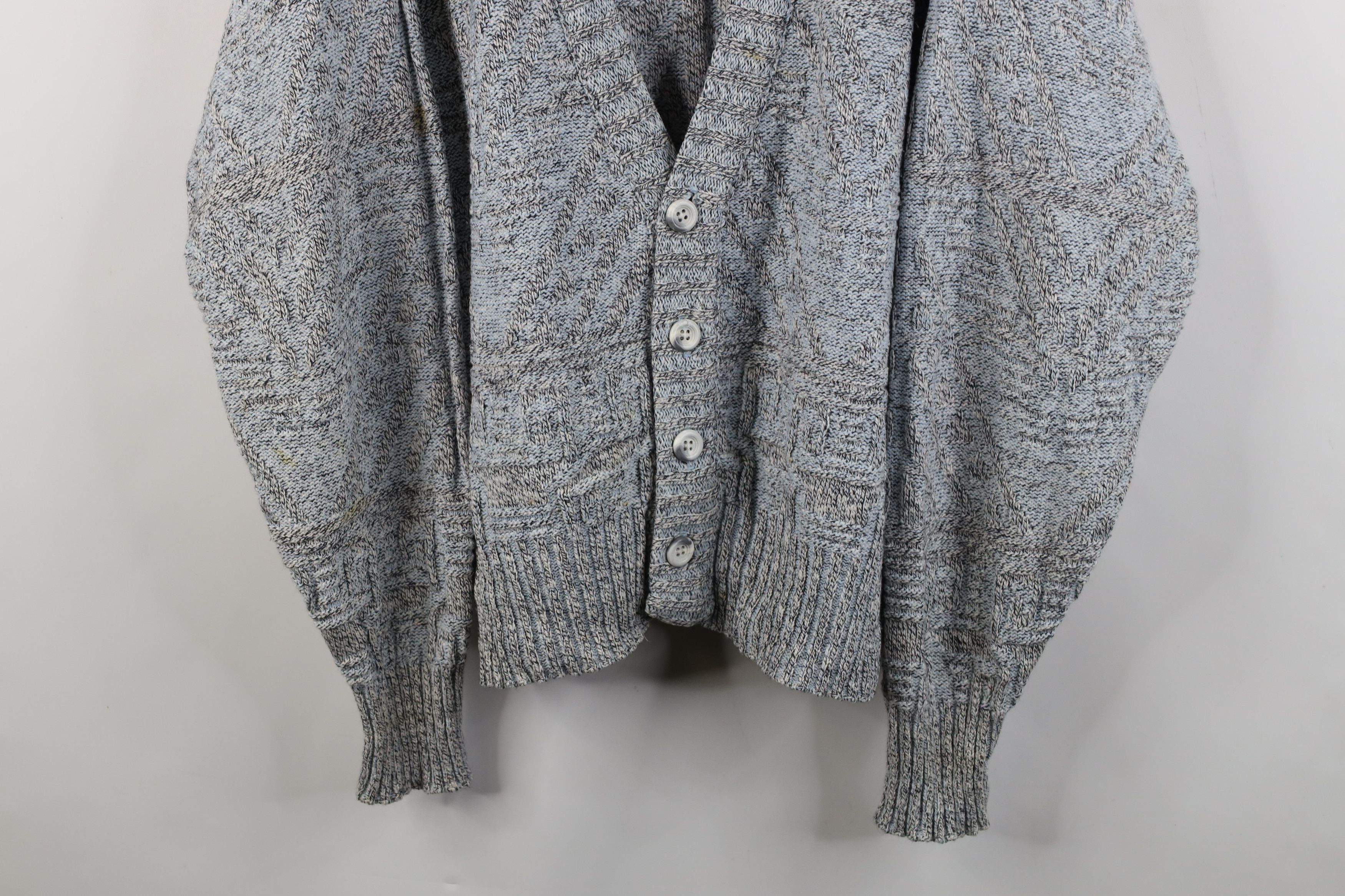 Vintage Vintage 90s Streetwear Geometric Knit Cardigan Sweater USA Size US L / EU 52-54 / 3 - 3 Thumbnail