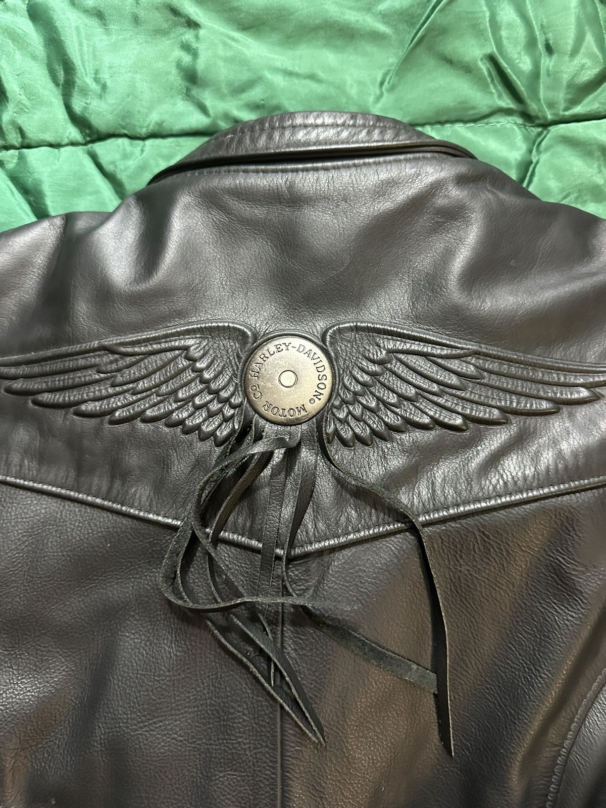 Harley Davidson VTG Harley Davidson Leather Motorcycle Jacket Size L / US 10 / IT 46 - 6 Thumbnail