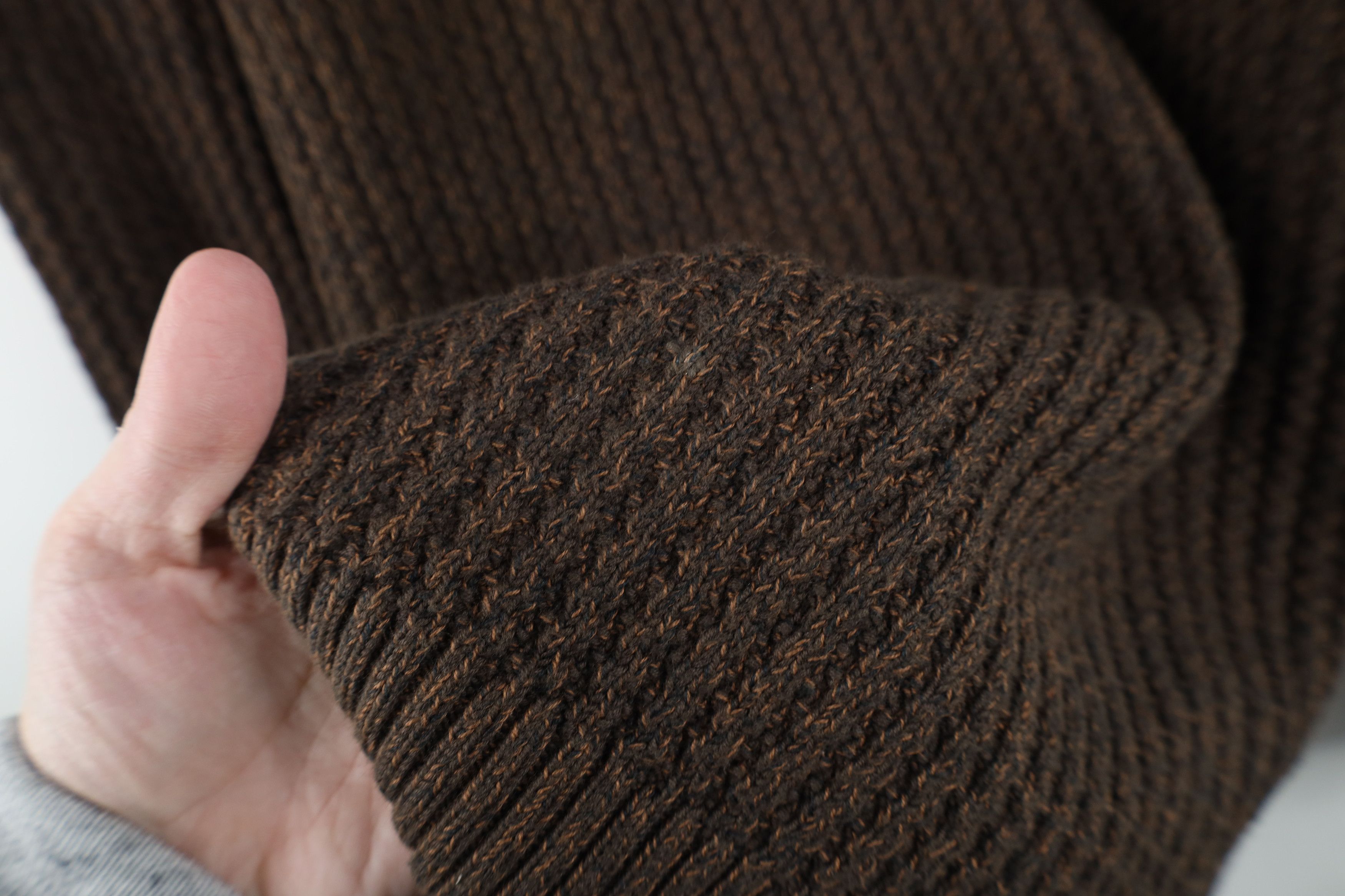 Eddie Bauer Vintage Eddie Bauer Cotton Ribbed Knit Henley Sweater Brown Size US L / EU 52-54 / 3 - 4 Thumbnail