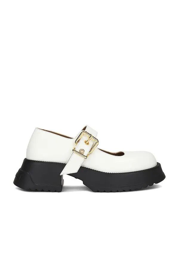 Marni o1w1db11125 Mary Jene High Loafer in White/Black Size US 7 / IT 37 - 1 Thumbnail