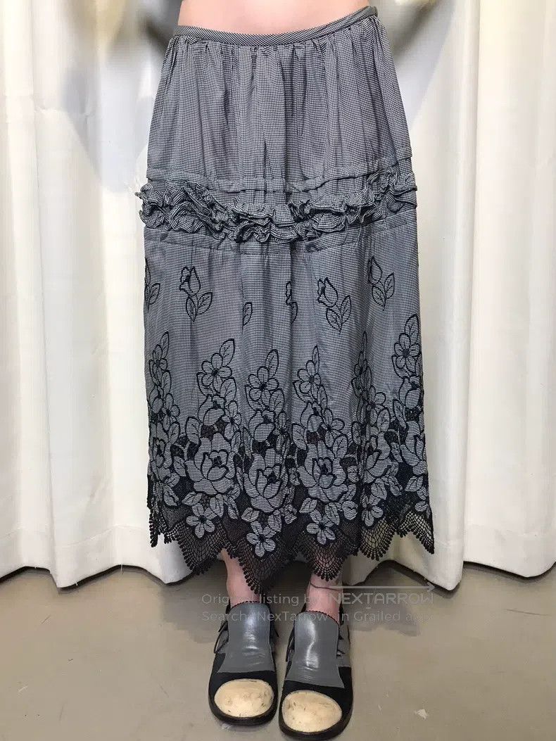 Comme des Garcons Comme Des Garcons size M Vintage Country Floral Plaid Skir Size 23" - 3 Thumbnail