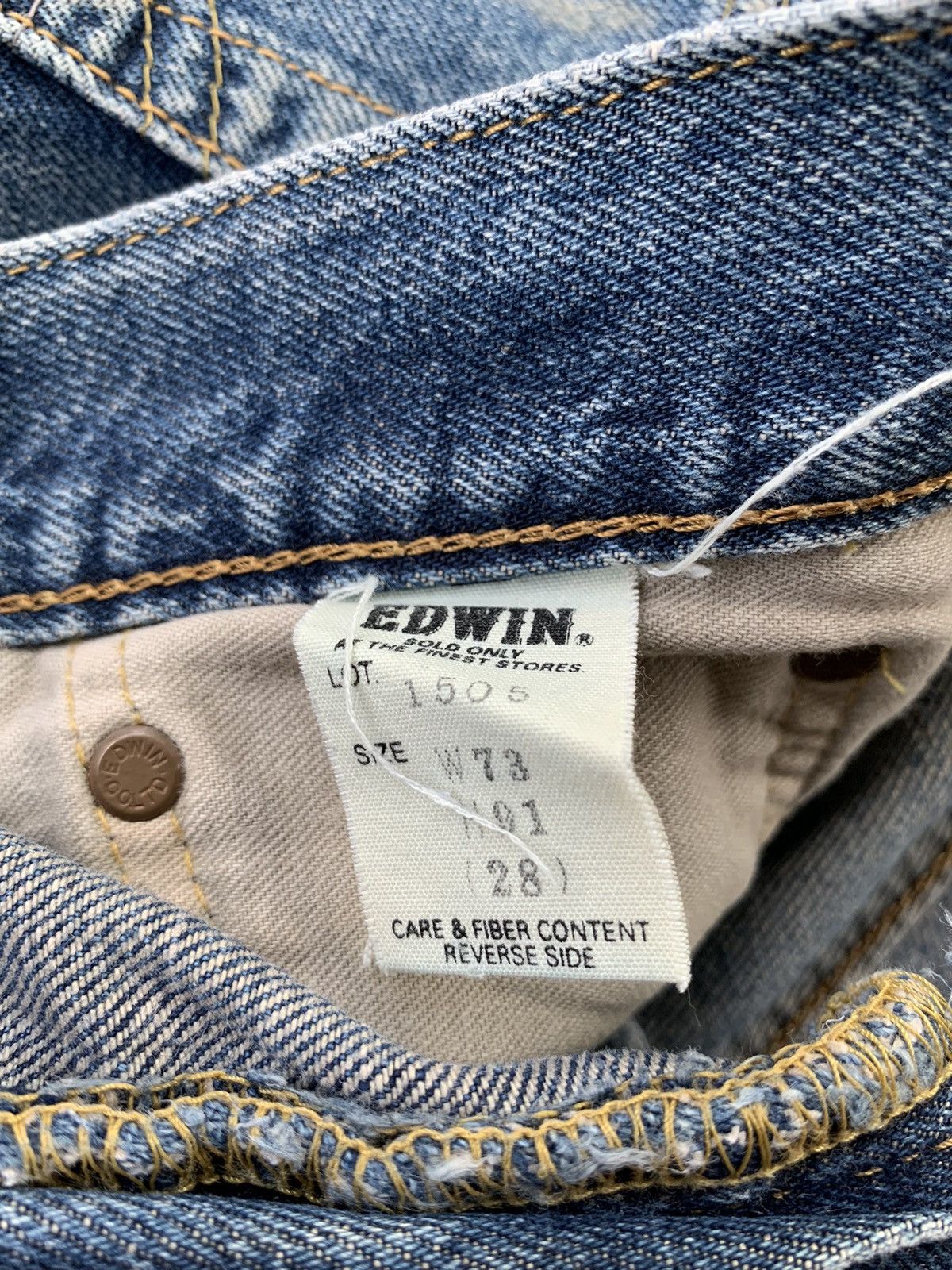 Edwin × Vintage Vintage Edwin Baggy Selvedge Distressed Denim Size US 28 / EU 44 - 10 Thumbnail