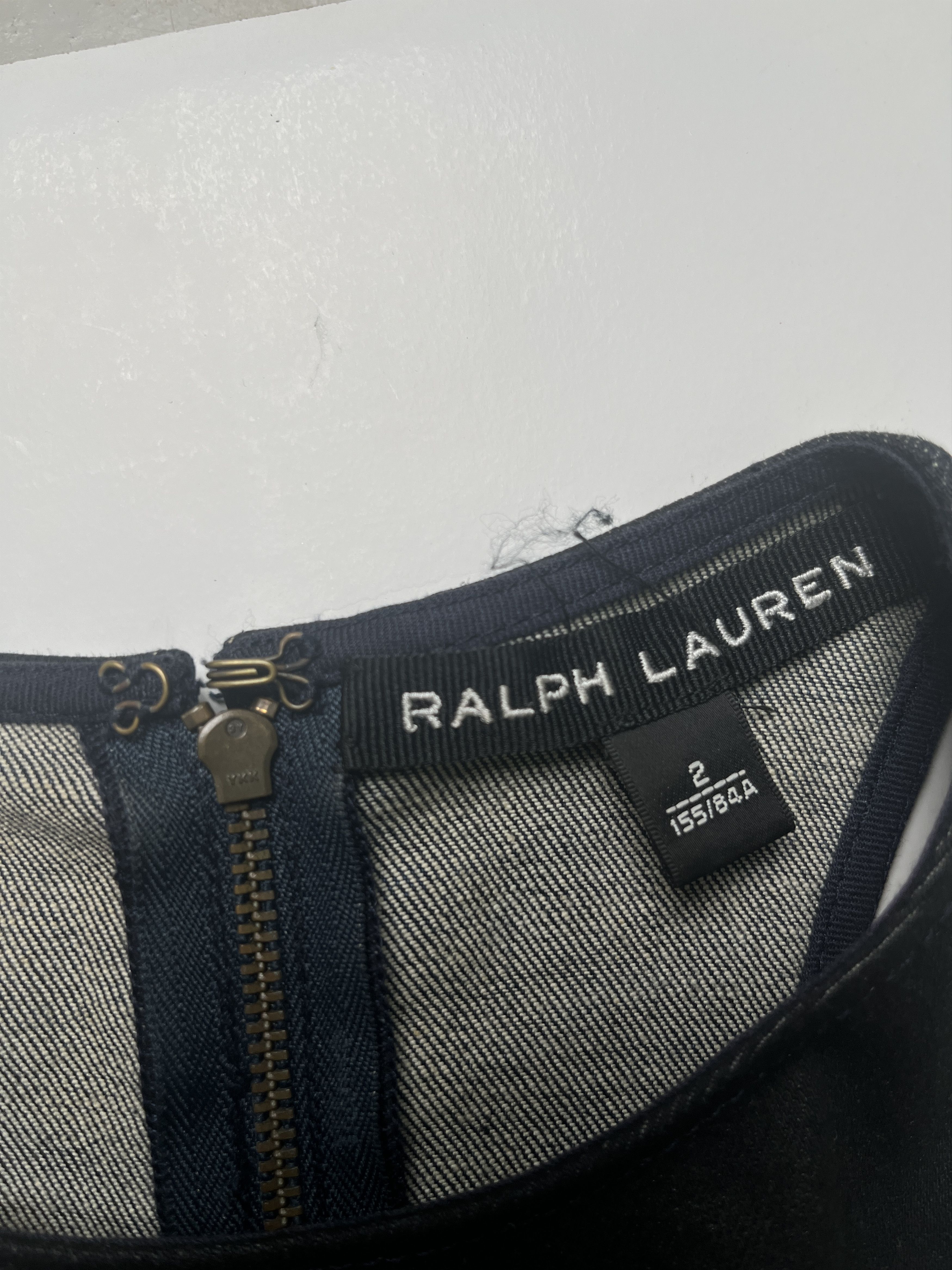 Ralph Lauren Ralph Lauren Black Denim Slim Dress With Leather Side Panels Size XS / US 0-2 / IT 36-38 - 3 Thumbnail