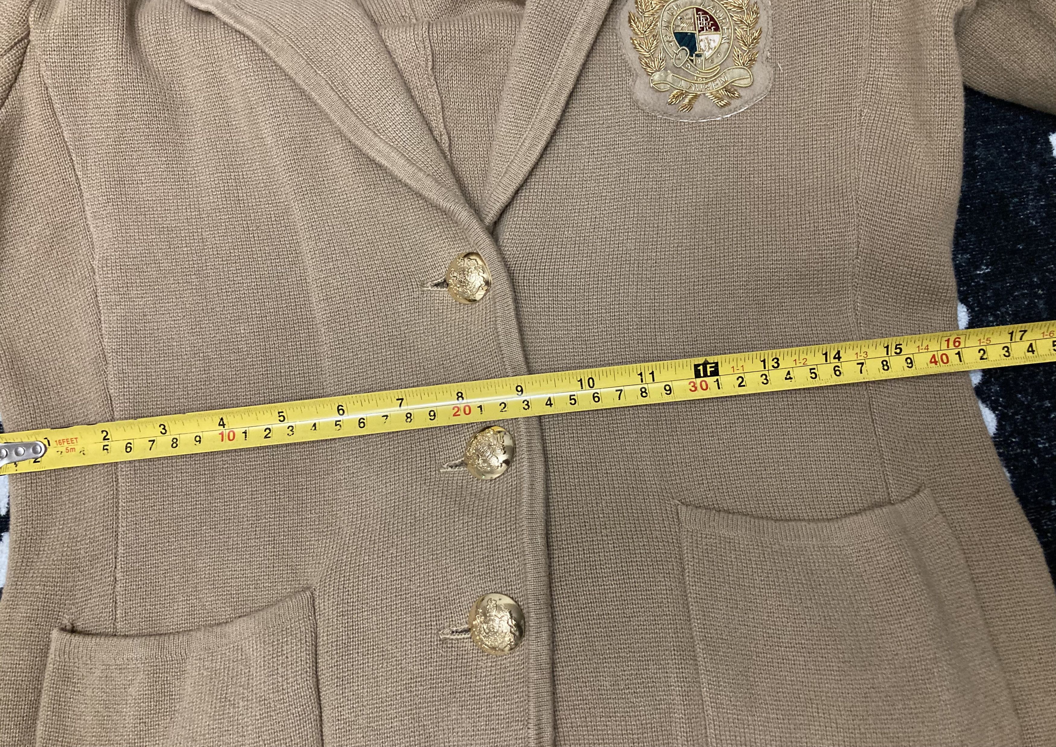 Ralph Lauren × Vintage Ralph Lauren Beige Cotton Blazer With Embroidered Patch Size S / US 4 / IT 40 - 14 Thumbnail