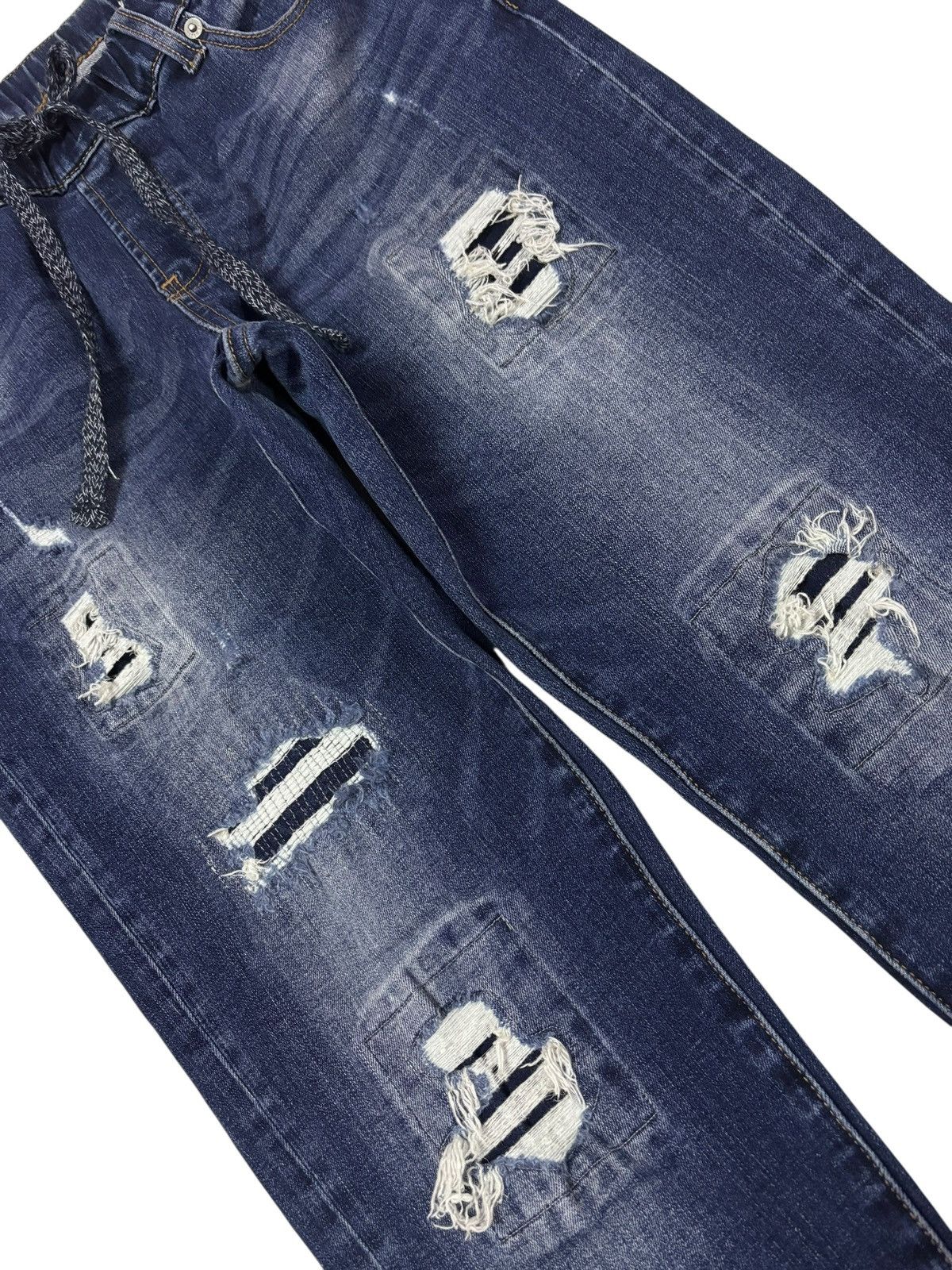 Japanese Brand Vtg Y2k Japan Azul by Moussy Distressed Relaxed Jeans Size US 32 / EU 48 - 3 Thumbnail