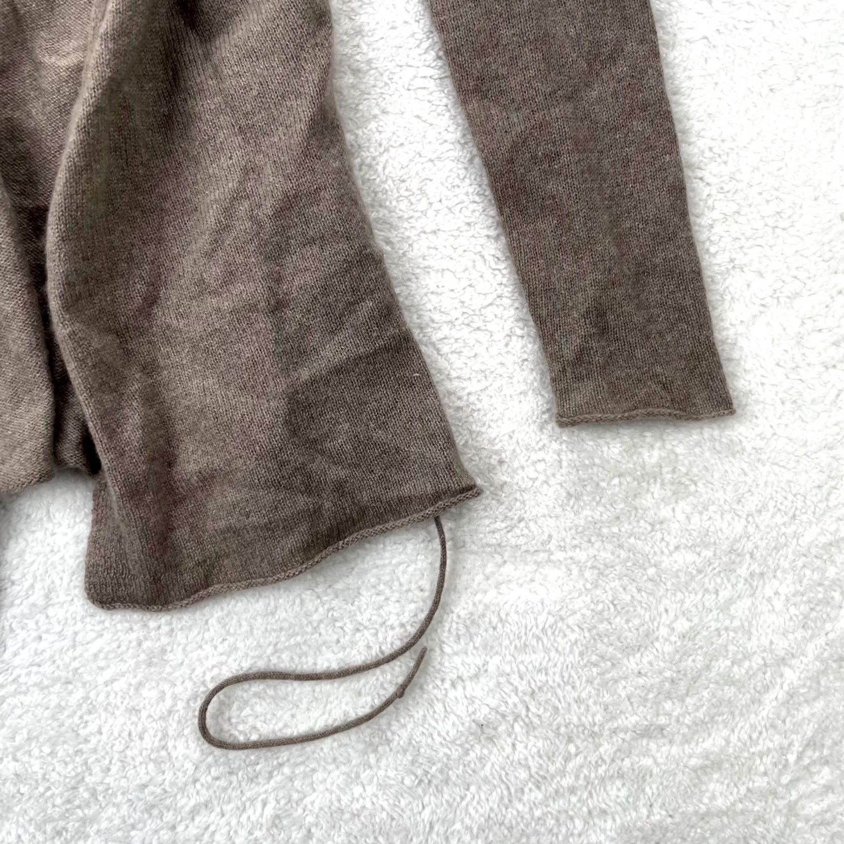 Vintage Evelyn Cardigan Sweater Womens Small Brown Tight Knit Open Front Cashmere Size S / US 4 / IT 40 - 2 Thumbnail