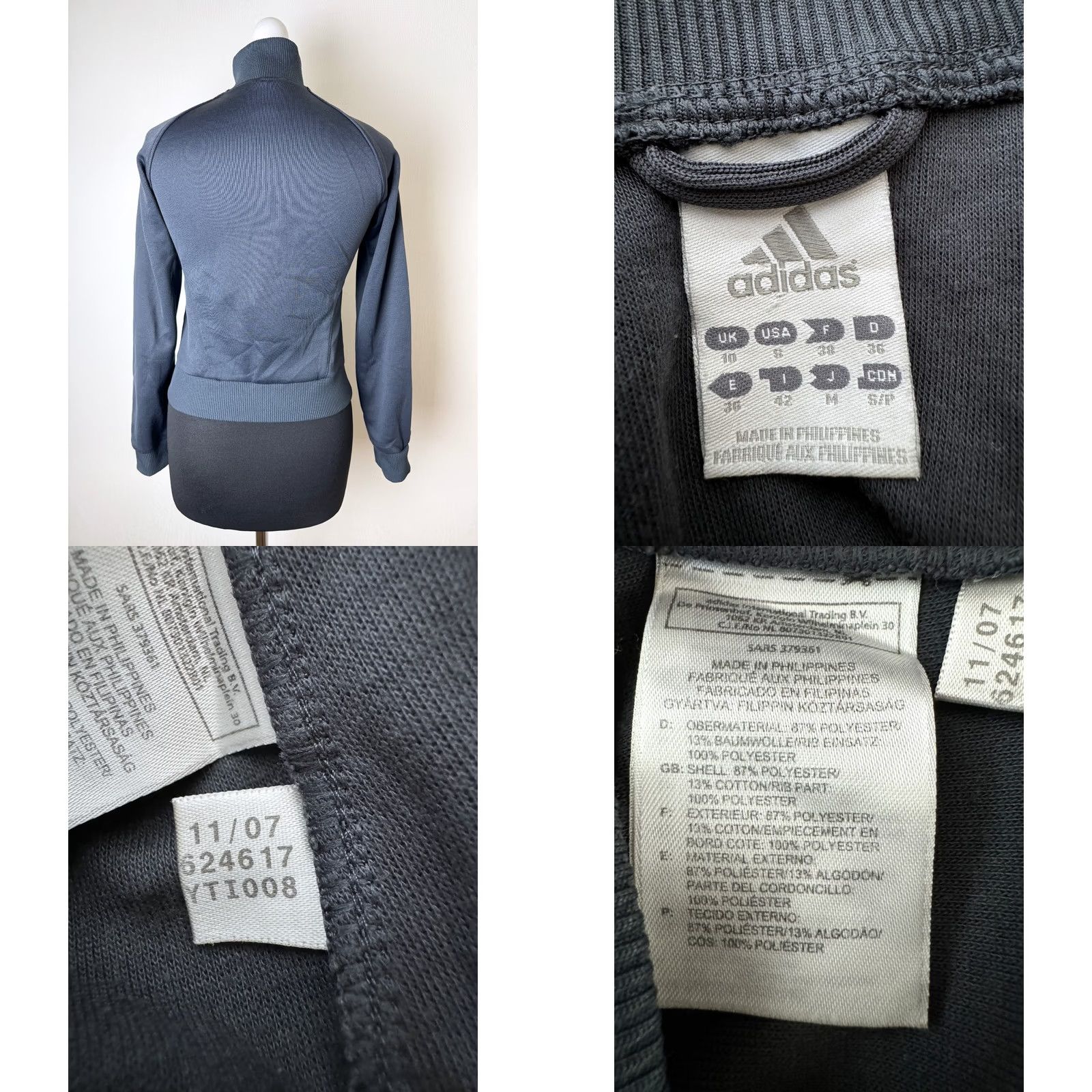 Adidas Adidas womens jacket France Triathlon Federation Size UK 10 S Blue Size L / US 10 / IT 46 - 9 Thumbnail