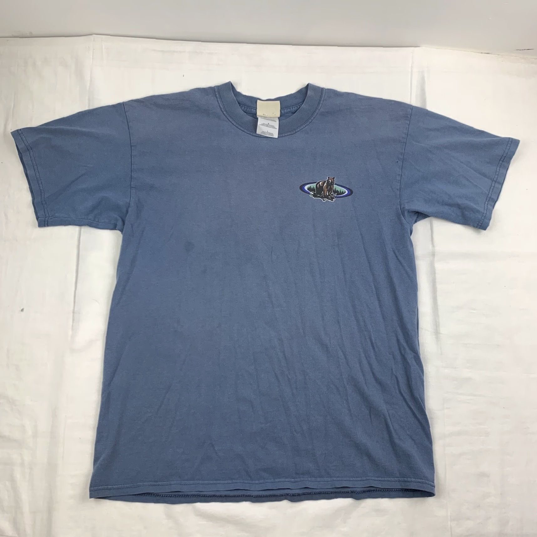 Gildan Vintage Yellowstone Park Shirt Adult Large Blue Nature Wildlife Animal Y2K USA Size US L / EU 52-54 / 3 - 5 Thumbnail