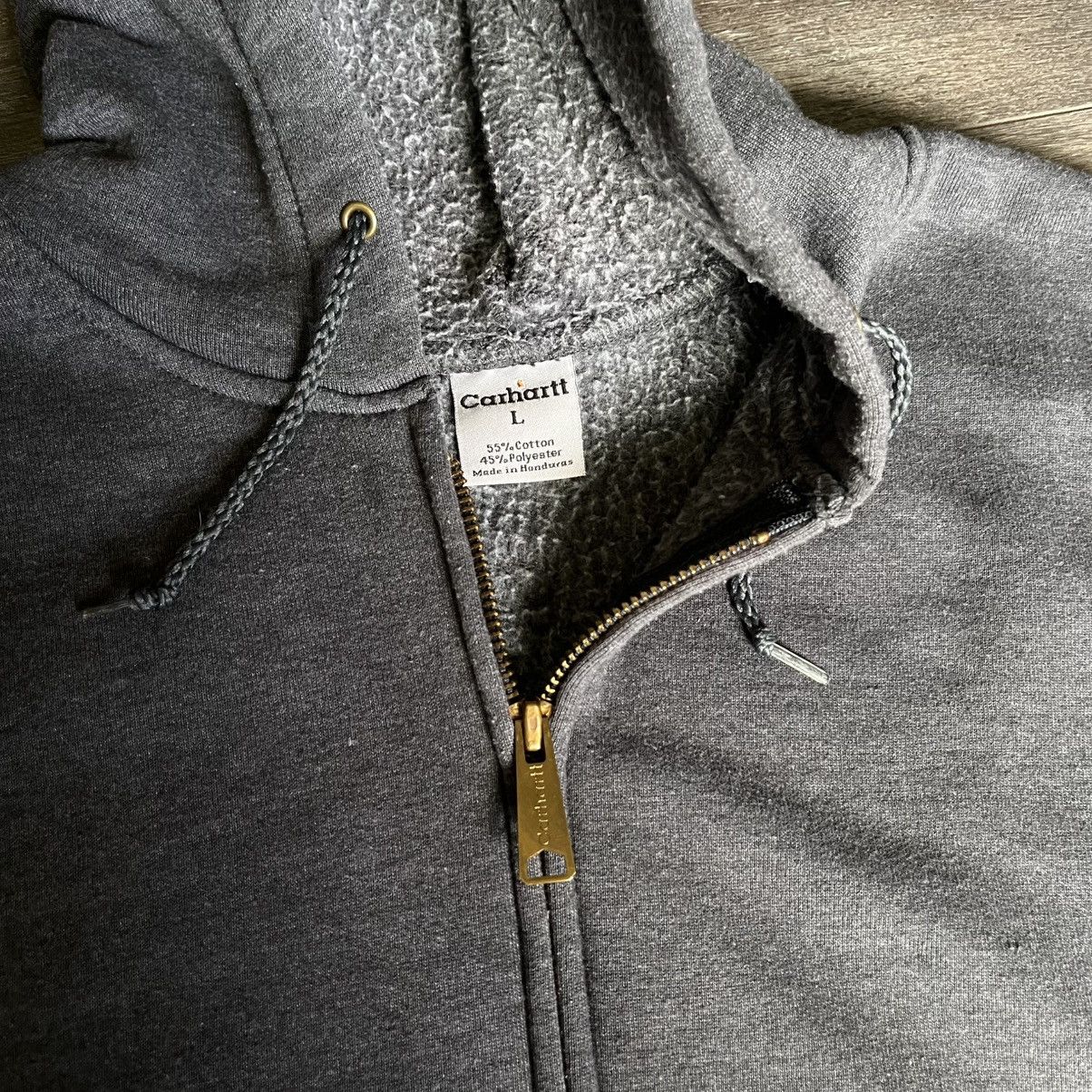 Carhartt Vintage 2000s Carhartt Small Logo Washed Grey Zip Up Hoodie Size US L / EU 52-54 / 3 - 6 Thumbnail