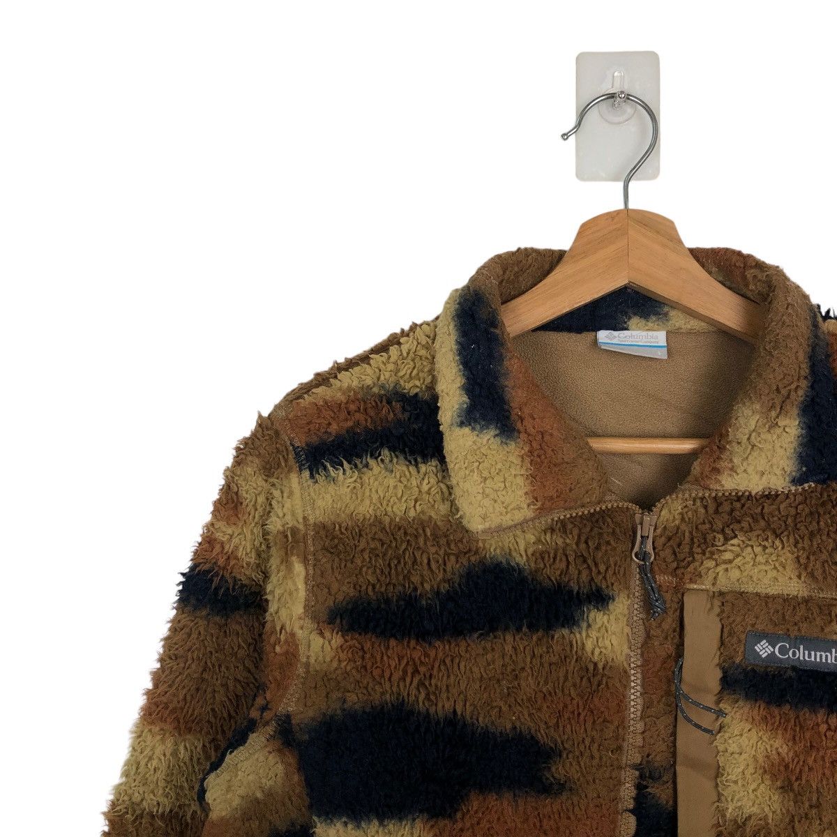 Japanese Brand VINTAGE FLEECE JACKET COLUMBIA CAMO FULL PRINT RARE STYLE Size US M / EU 48-50 / 2 - 6 Thumbnail