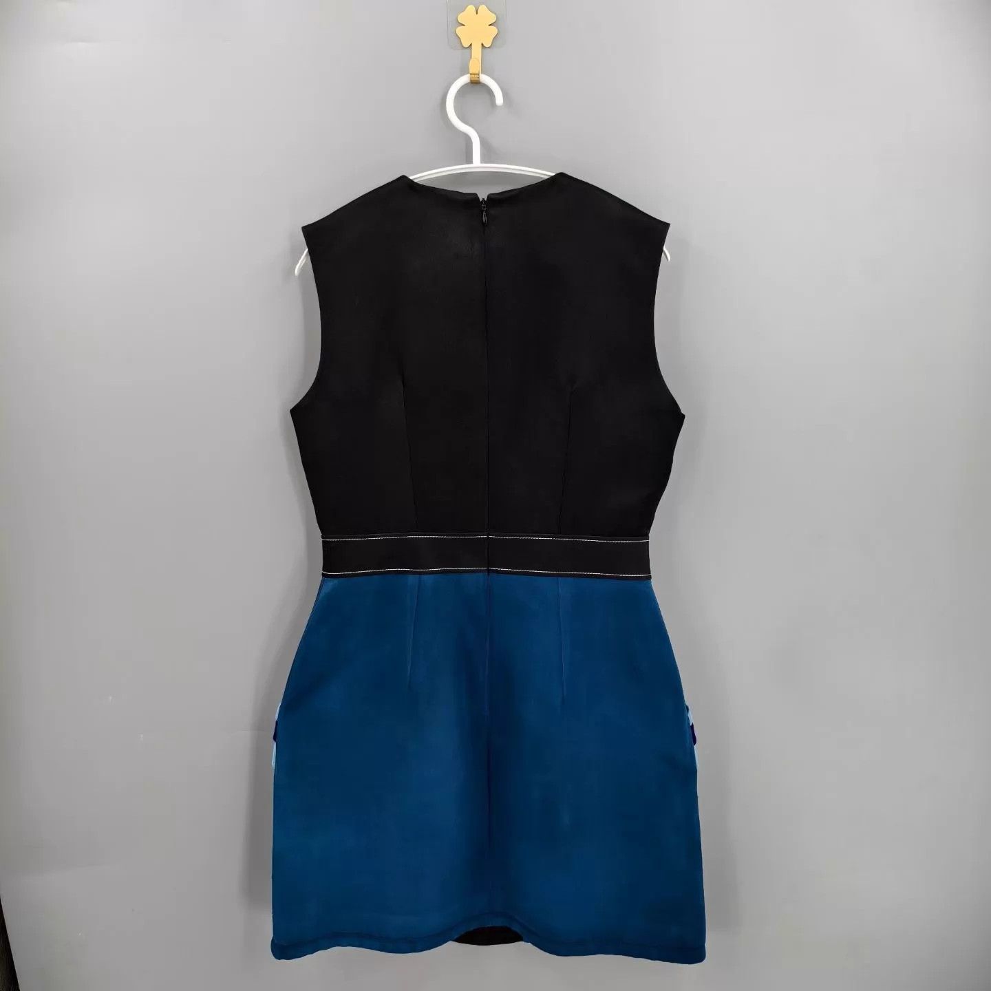 Louis Vuitton LV white-blue quilted sleeveless dress women's new Size M / US 6-8 / IT 42-44 - 3 Thumbnail