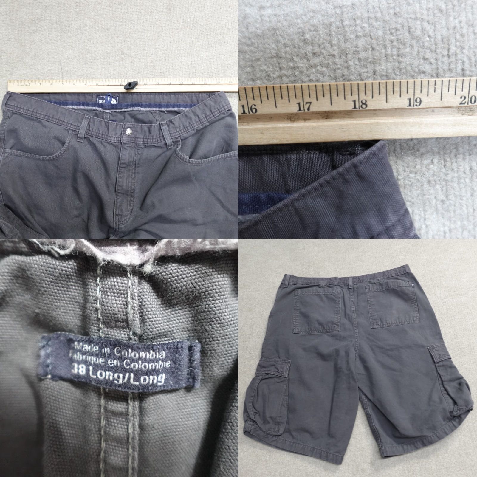 The North Face The North Face Mens Shorts XLT Gray Canvas 11" Cargo Cotton Shorts Size US 36 / EU 52 - 8 Thumbnail