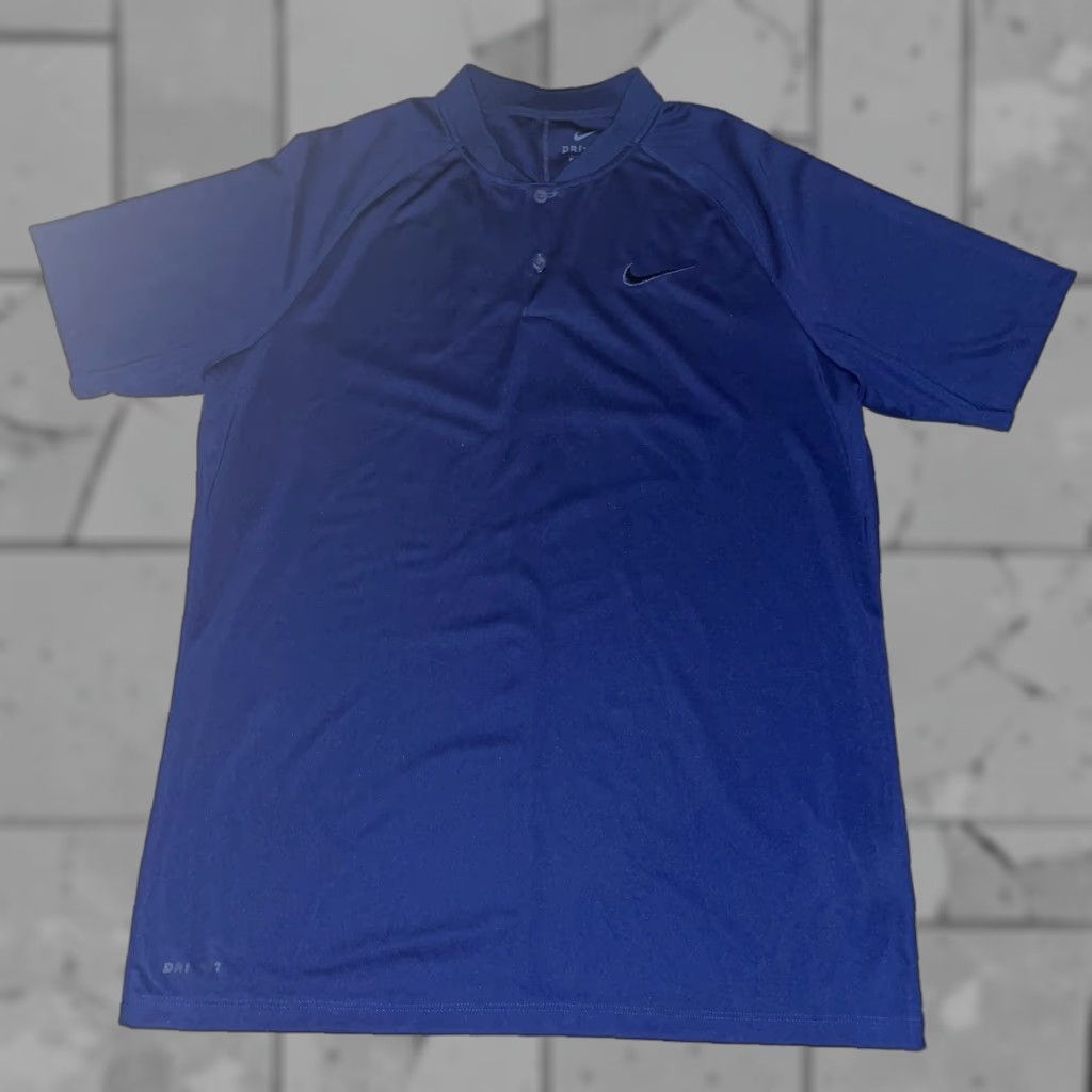 Nike Nike Dri-Fit Polo Golf Shirt Mens L Blue Nike Golf Polo Shirt Size US L / EU 52-54 / 3 - 1 Thumbnail